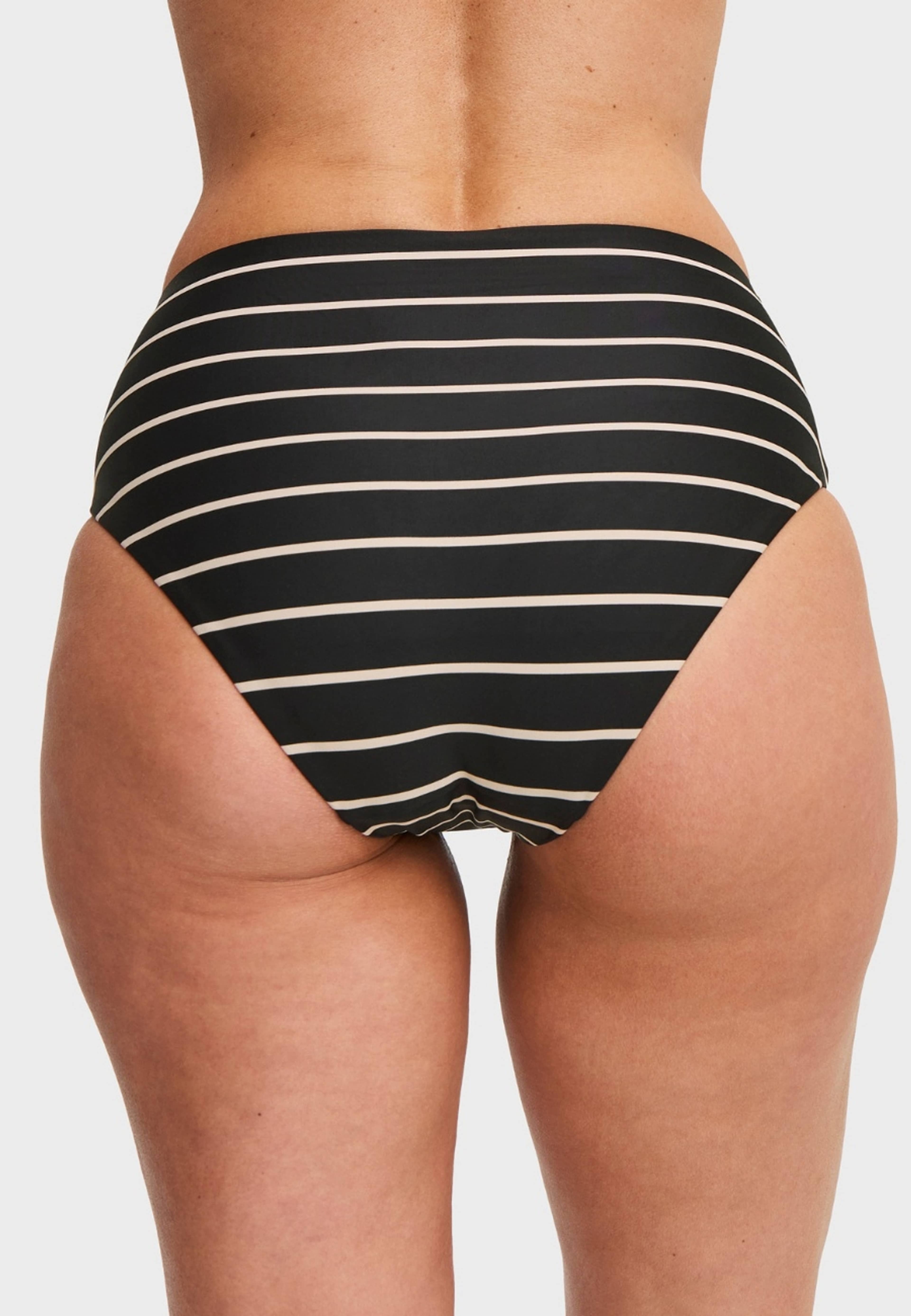 Cuba Bikinitrosa, från Swegmark, i färgen black/beige stripe. Klicka för att öppna bilden i stort format