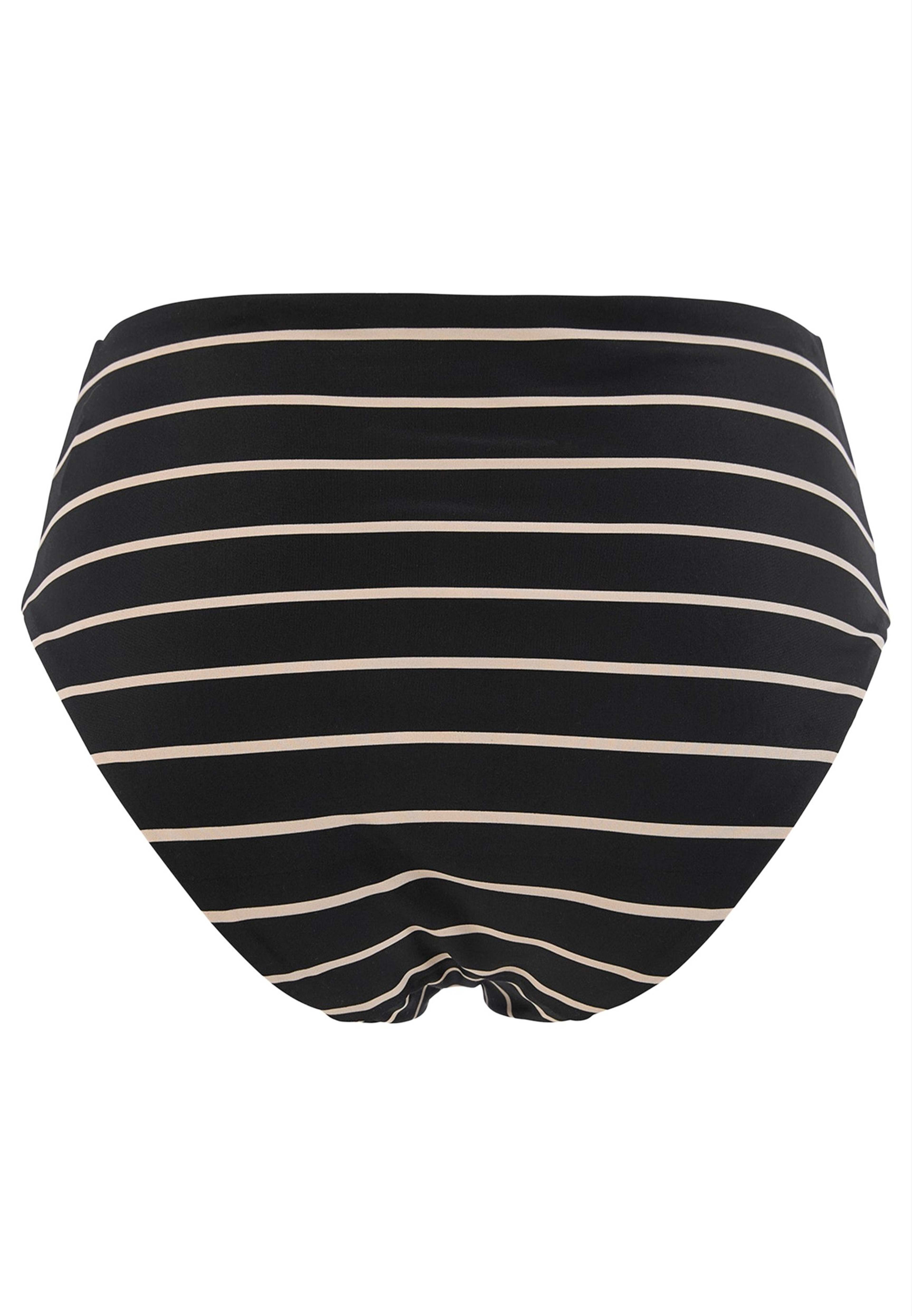 Cuba Maxi Bikinitrosa, från Swegmark, i färgen black/beige stripe. Klicka för att öppna bilden i stort format