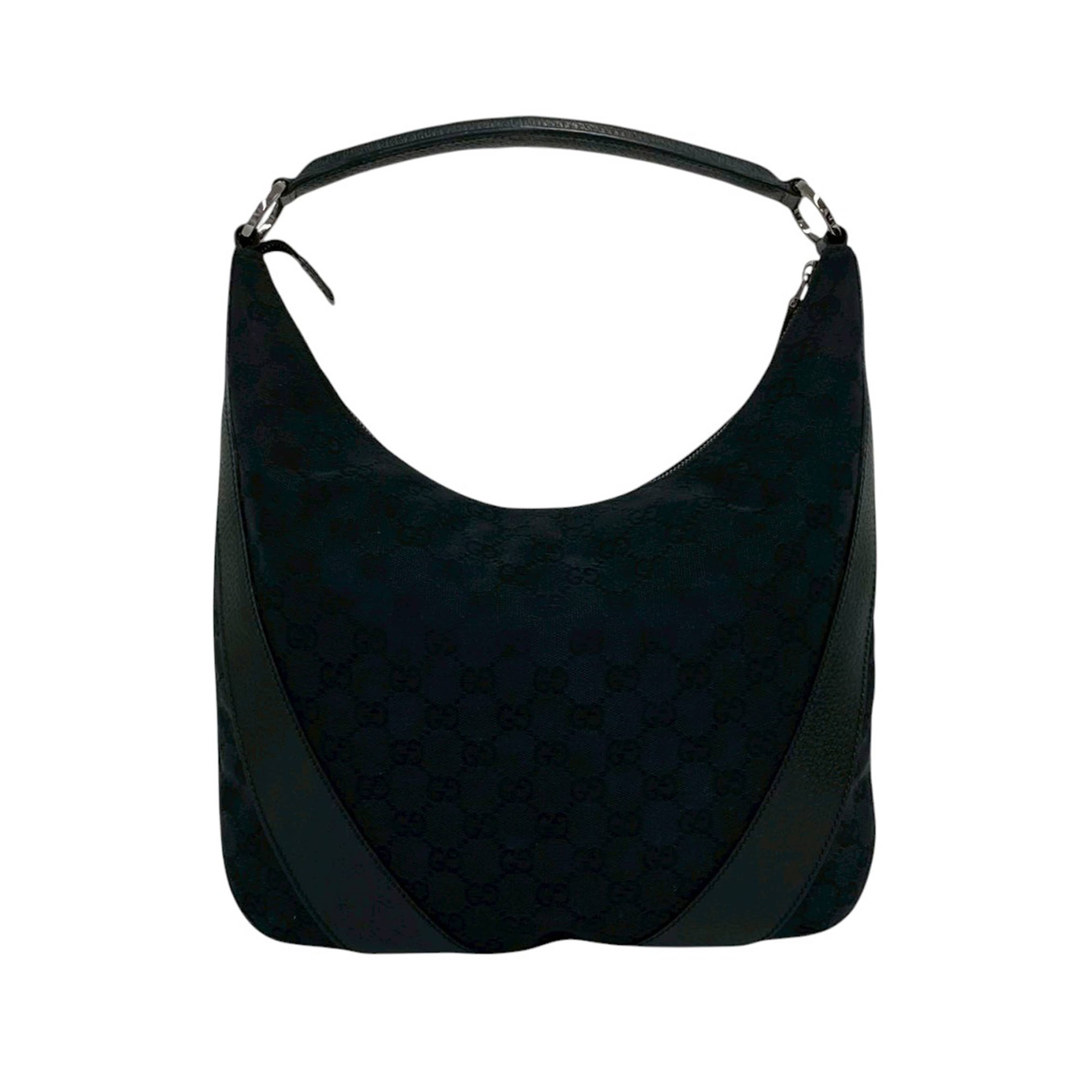 Gucci Gg Canvas Hobo, från Luxclusif, i färgen svart. Klicka för att öppna bilden i stort format
