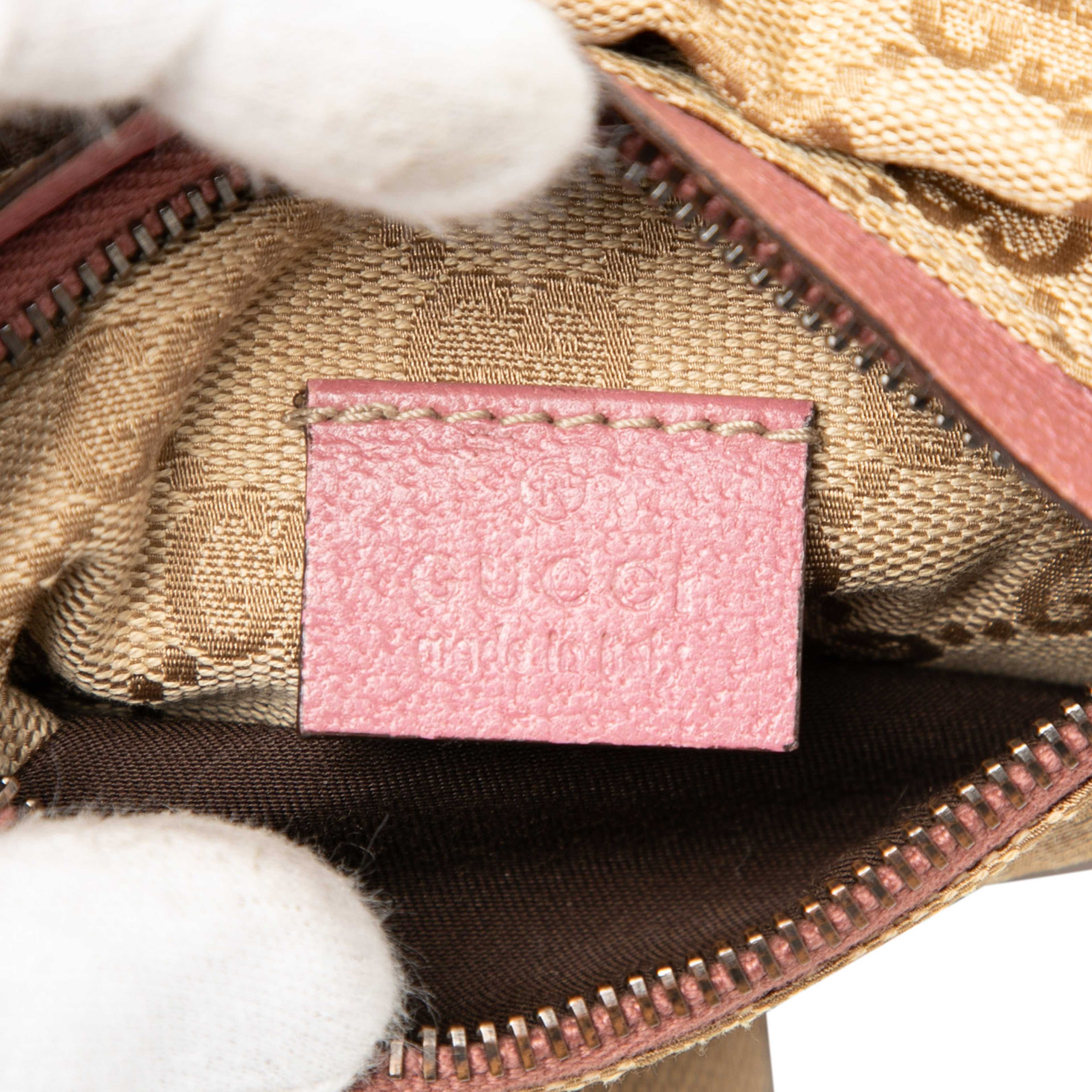 Gucci Gg Canvas Web Double Pocket Belt Bag, från Luxclusif, i färgen beige. Klicka för att öppna bilden i stort format