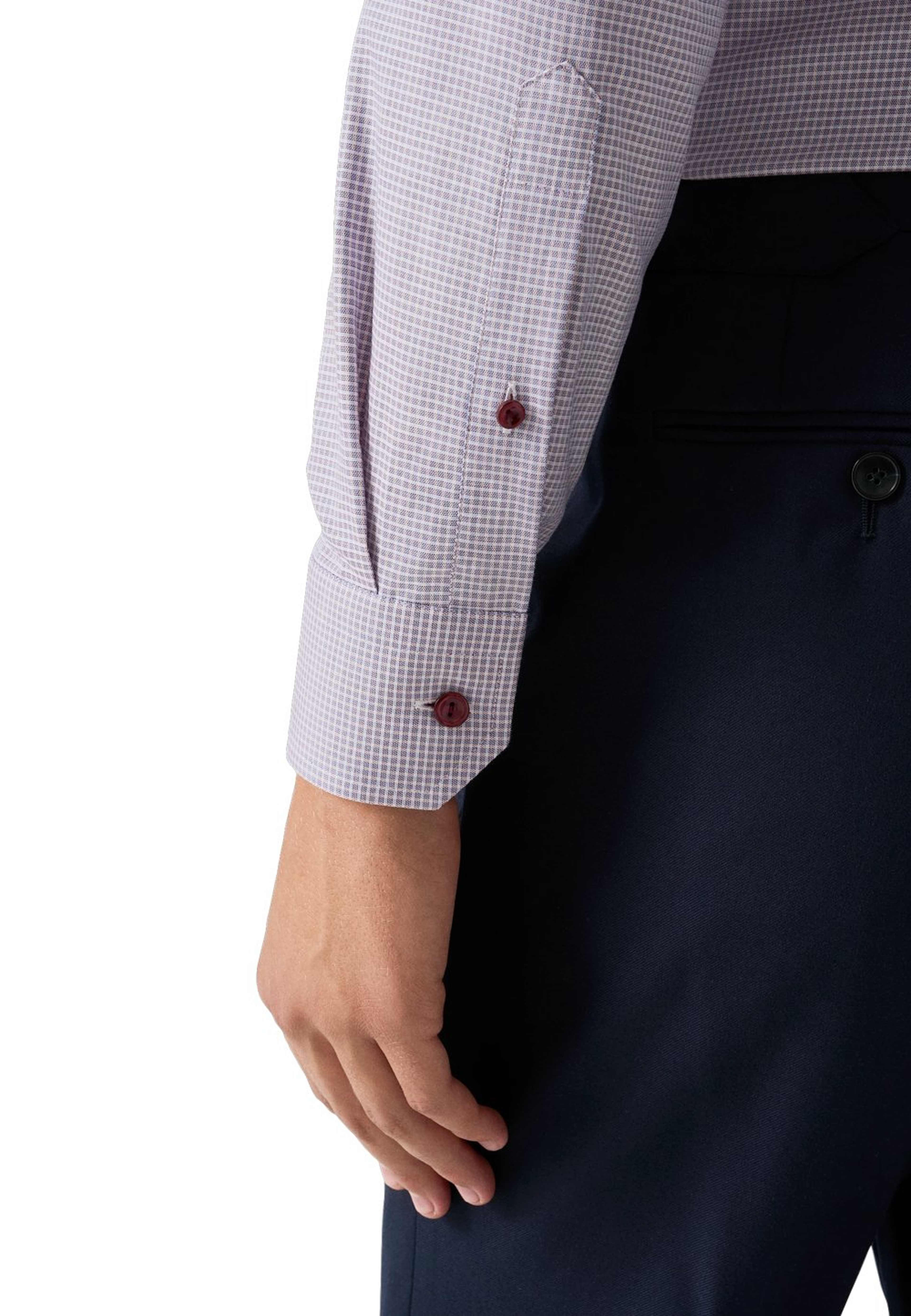 Rutig Fine Twill-skjorta Slim Fit, från Eton, i färgen red. Klicka för att öppna bilden i stort format