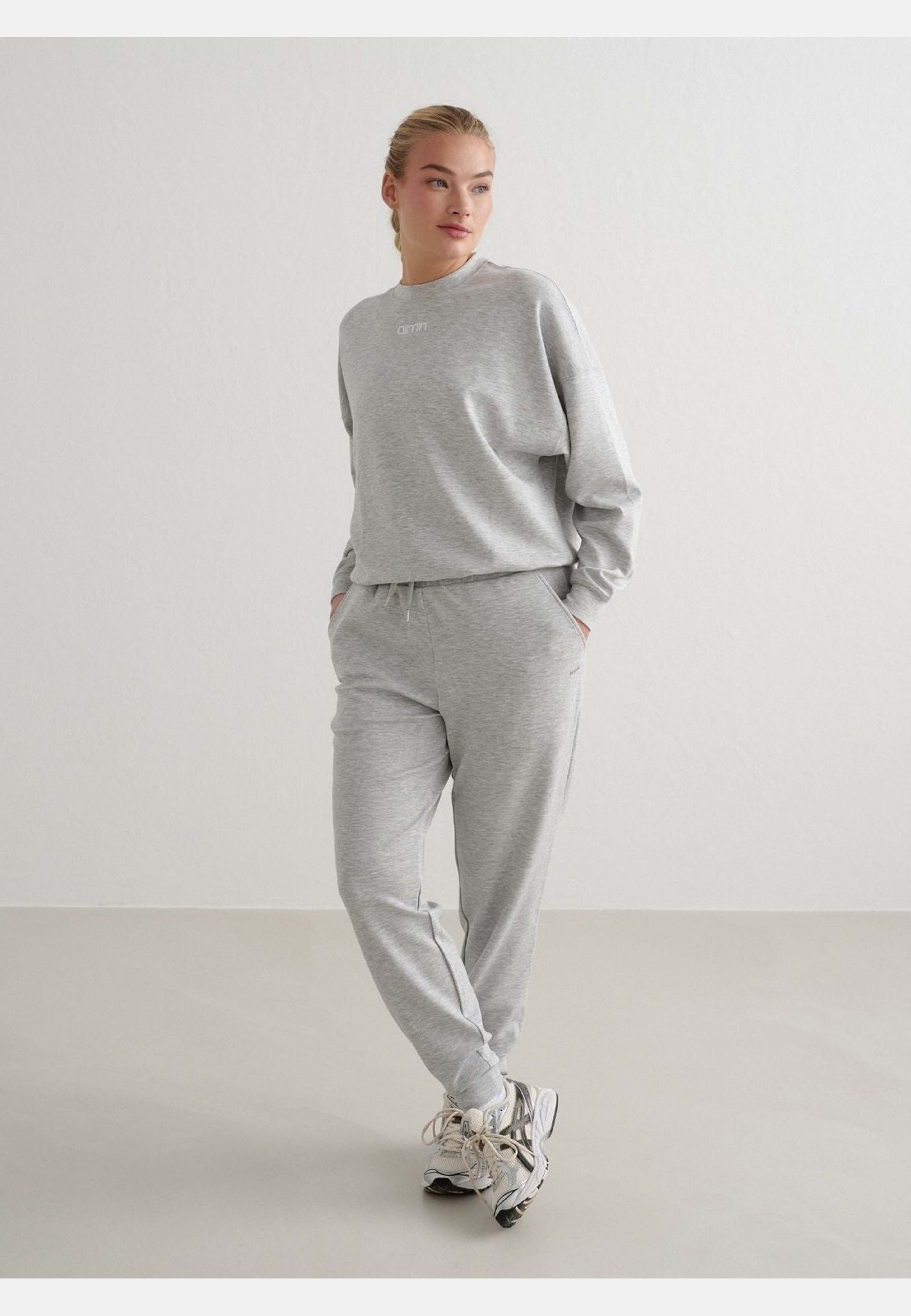 Light Grey Melange Comfy Modal Pants