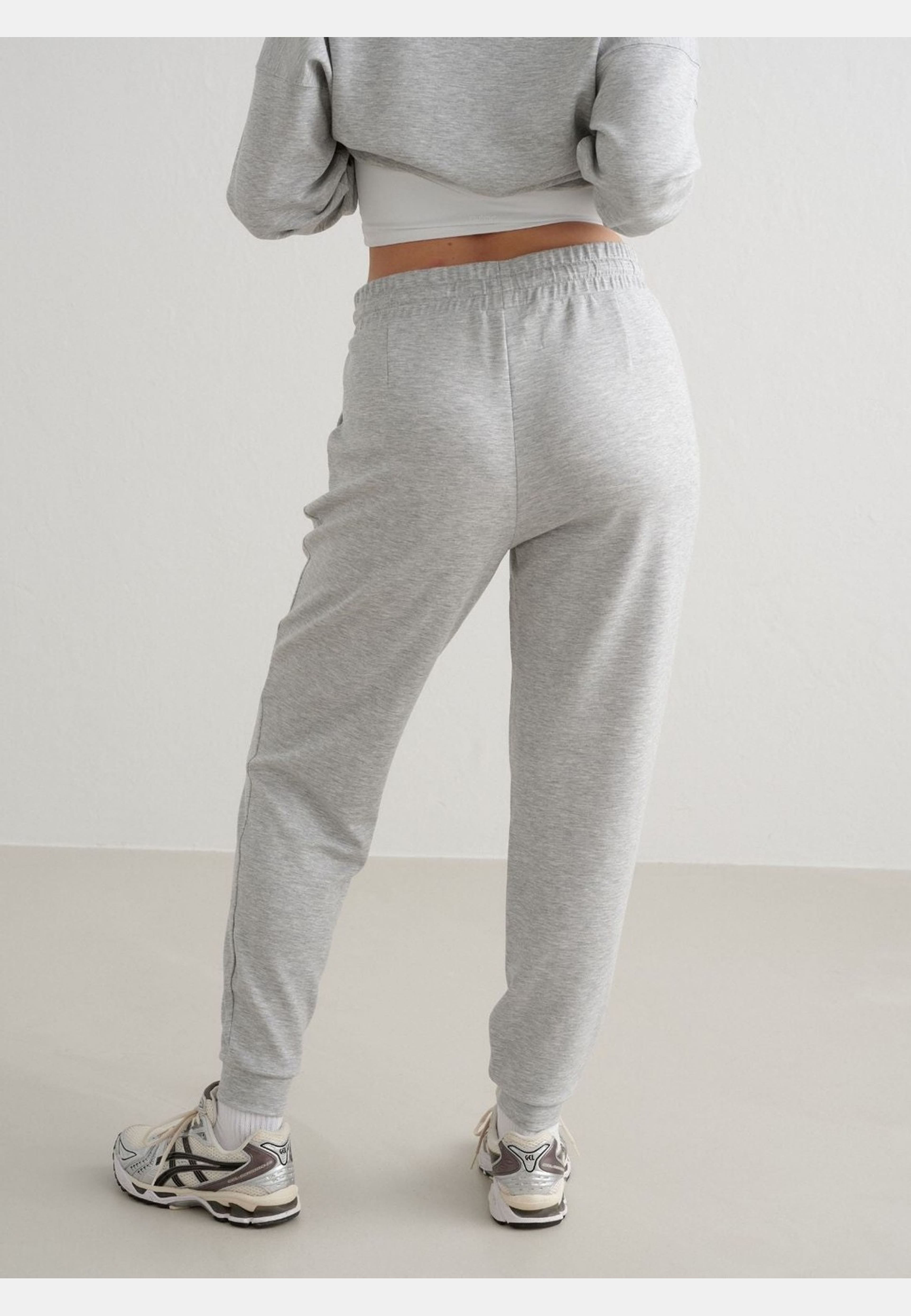 Light Grey Melange Comfy Modal Pants
