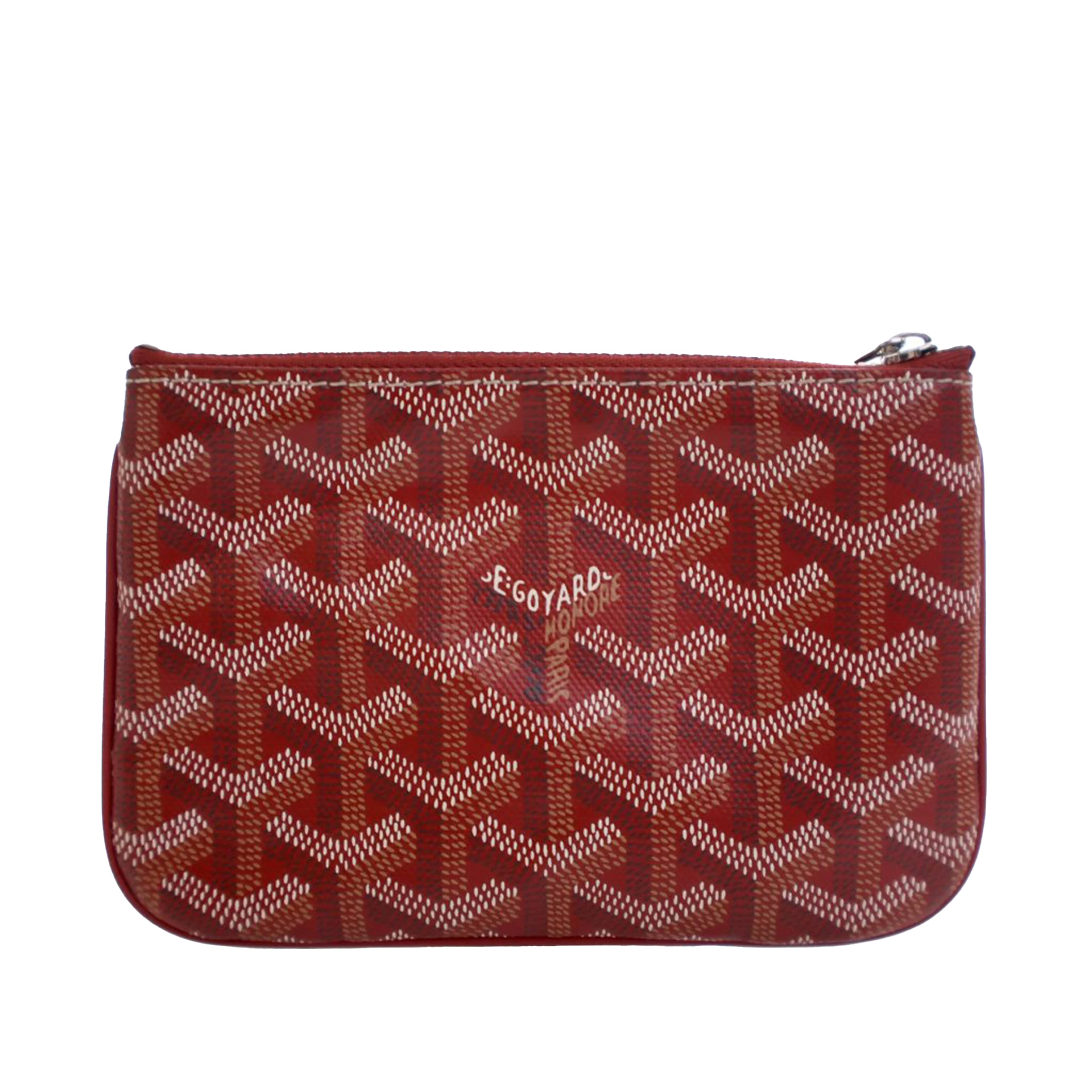 Goyard Mini Goyardine Senat Pochette, från Luxclusif, i färgen red. Klicka för att öppna bilden i stort format