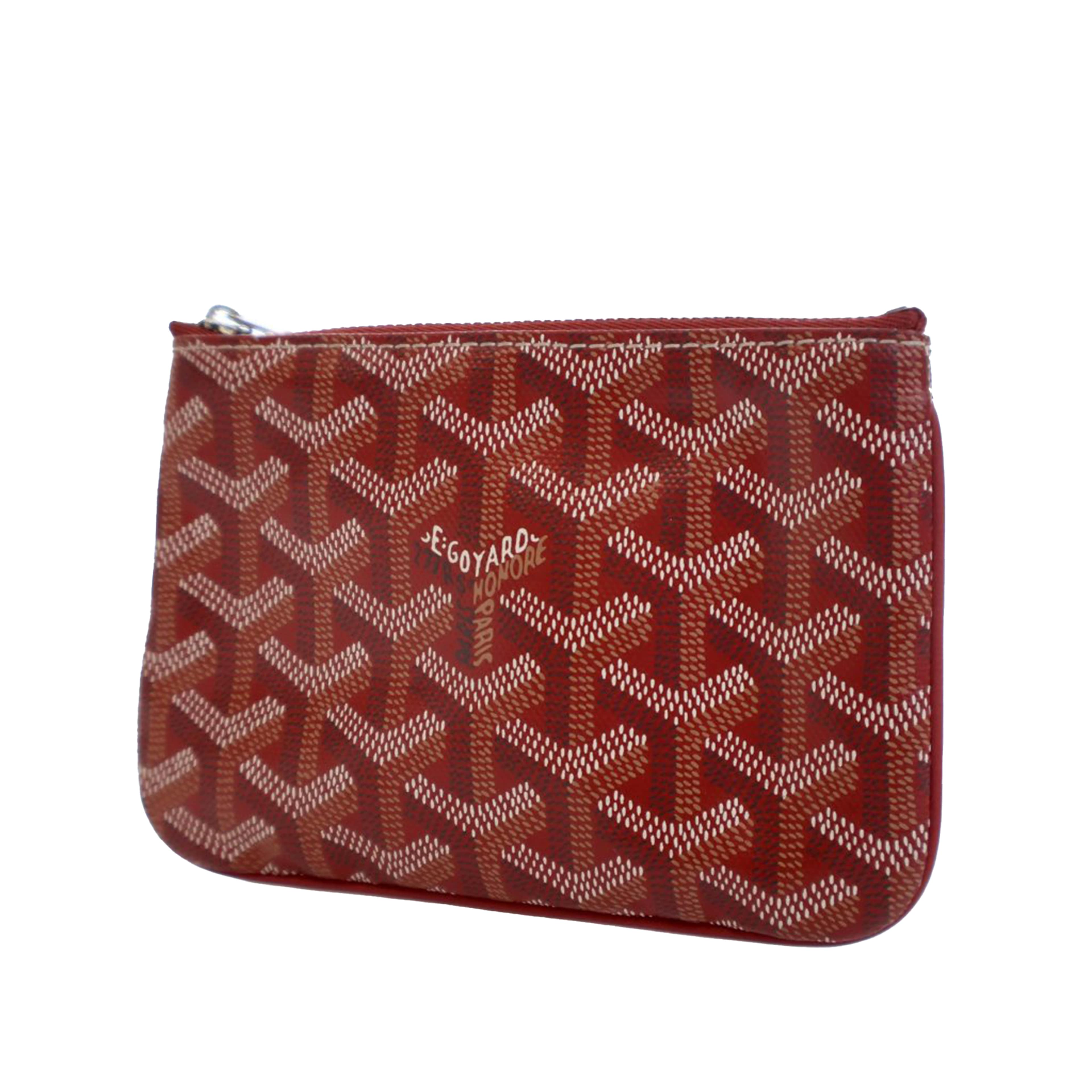 Goyard Mini Goyardine Senat Pochette, från Luxclusif, i färgen red. Klicka för att öppna bilden i stort format