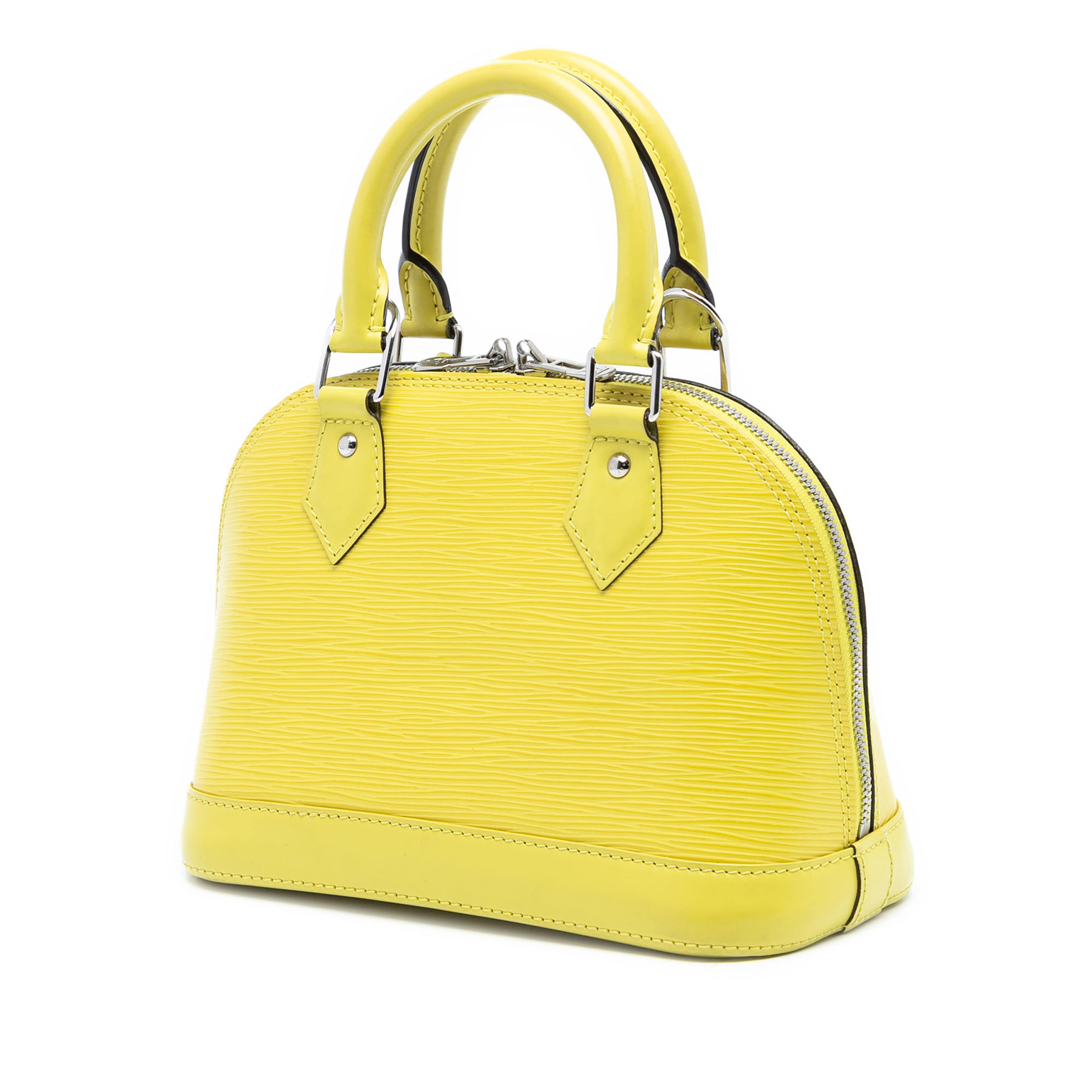 Louis Vuitton Epi Alma Bb, från Luxclusif, i färgen gul. Klicka för att öppna bilden i stort format