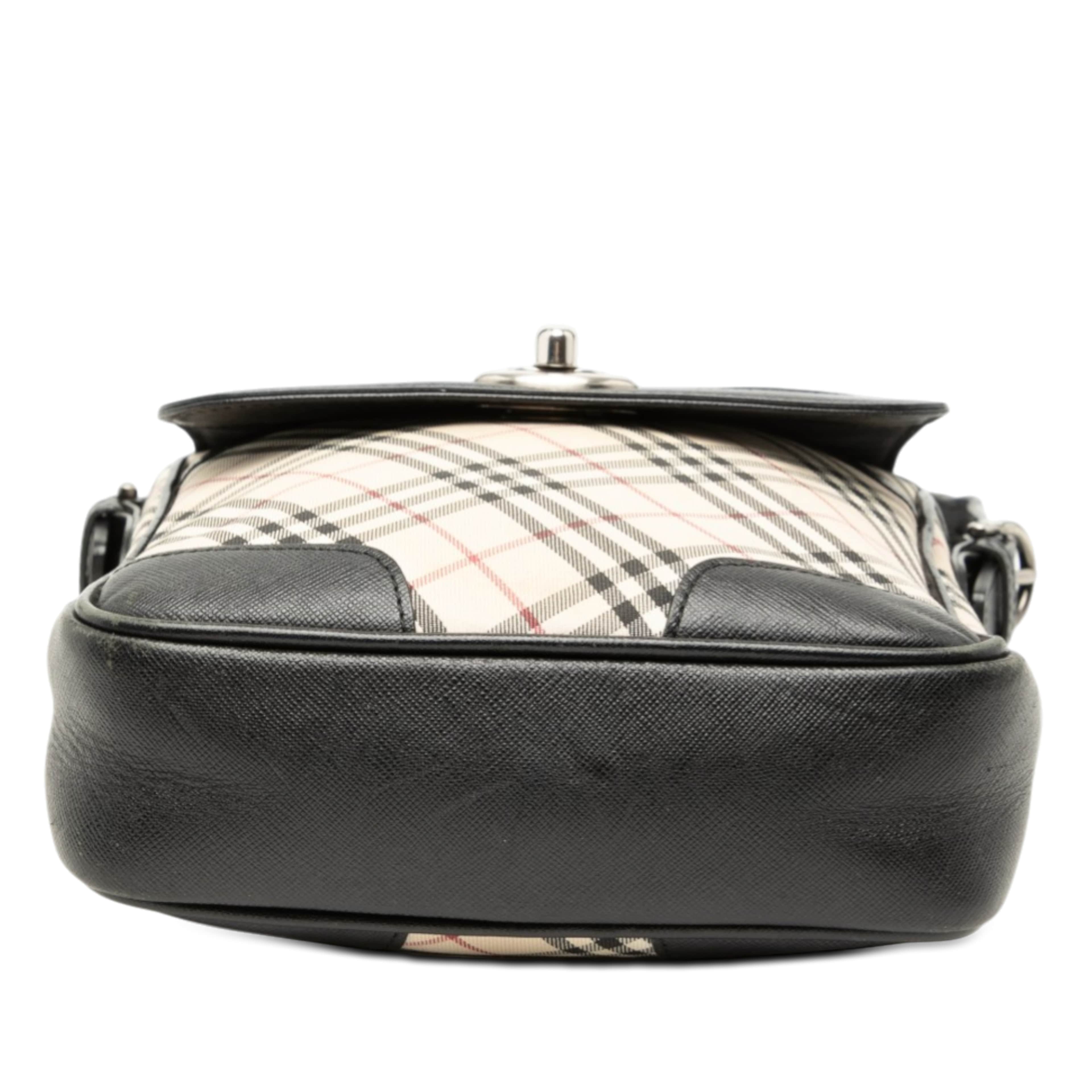 Burberry Nova Check Canvas Crossbody, från Luxclusif, i färgen beige. Klicka för att öppna bilden i stort format
