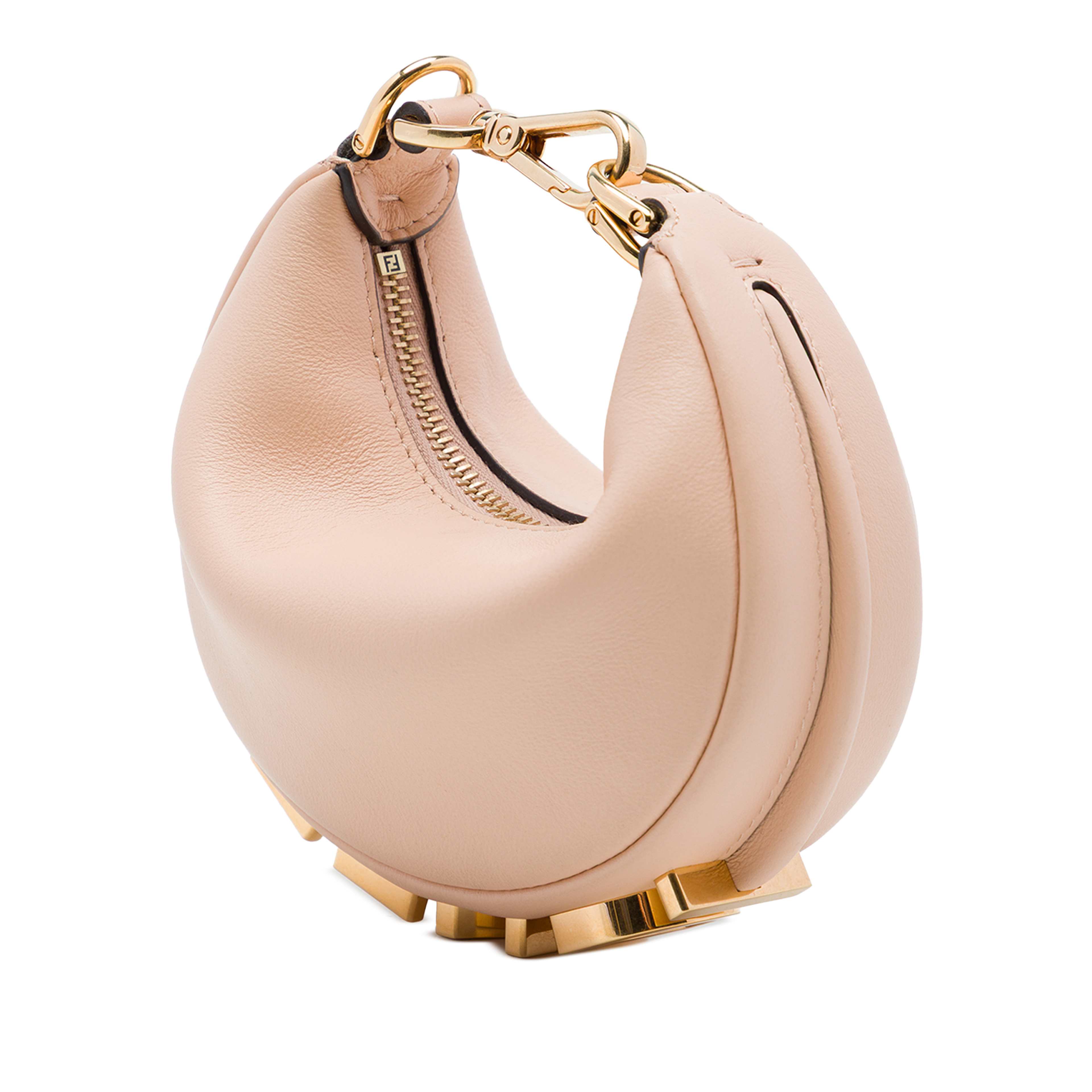 Fendi Nano Leather Fendigraphy Hobo, från Luxclusif, i färgen brun. Klicka för att öppna bilden i stort format
