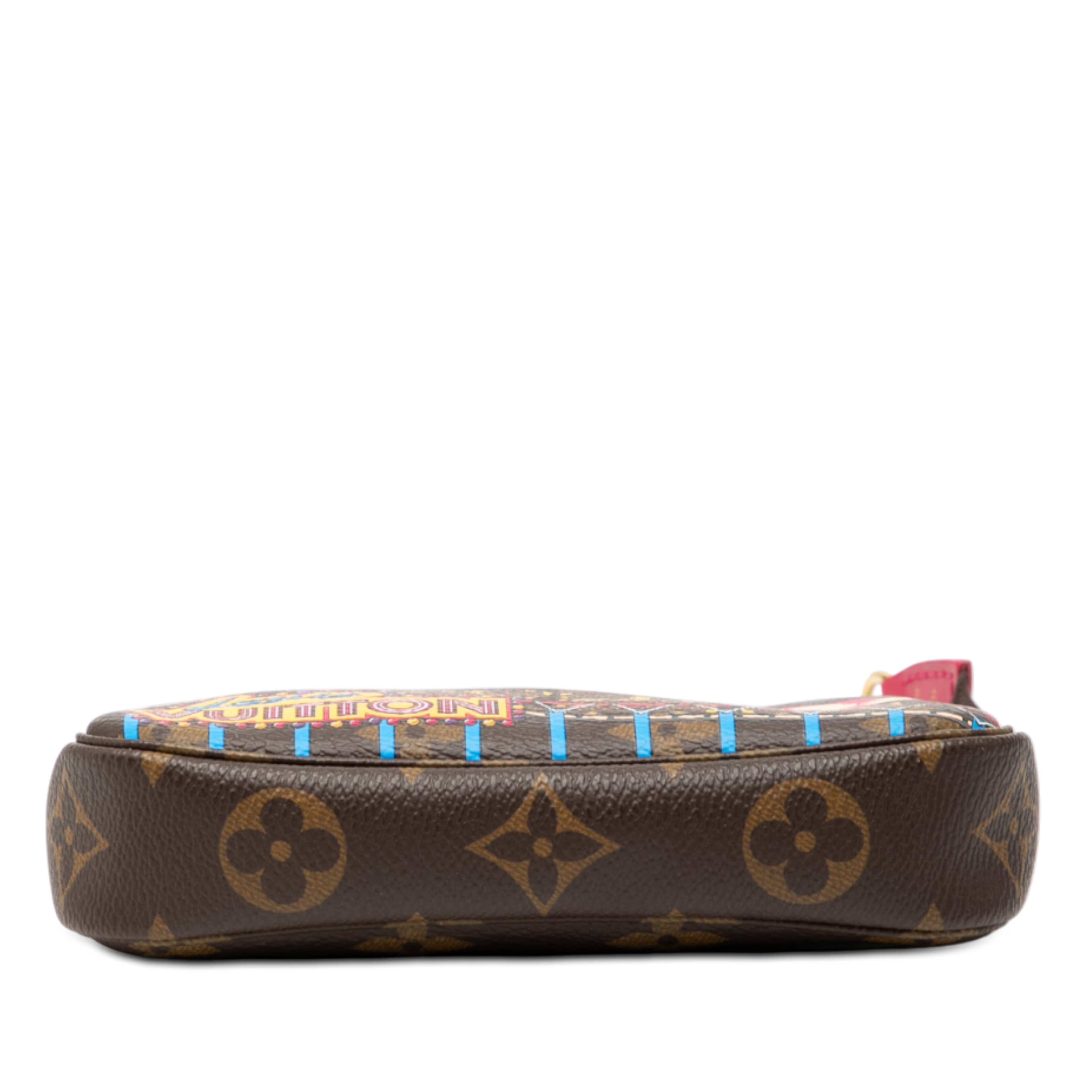 Louis Vuitton Monogram Vivienne Christmas Roller Coaster Mini Pochette Accessoires, från Luxclusif, i färgen brun. Klicka för att öppna bilden i stort format