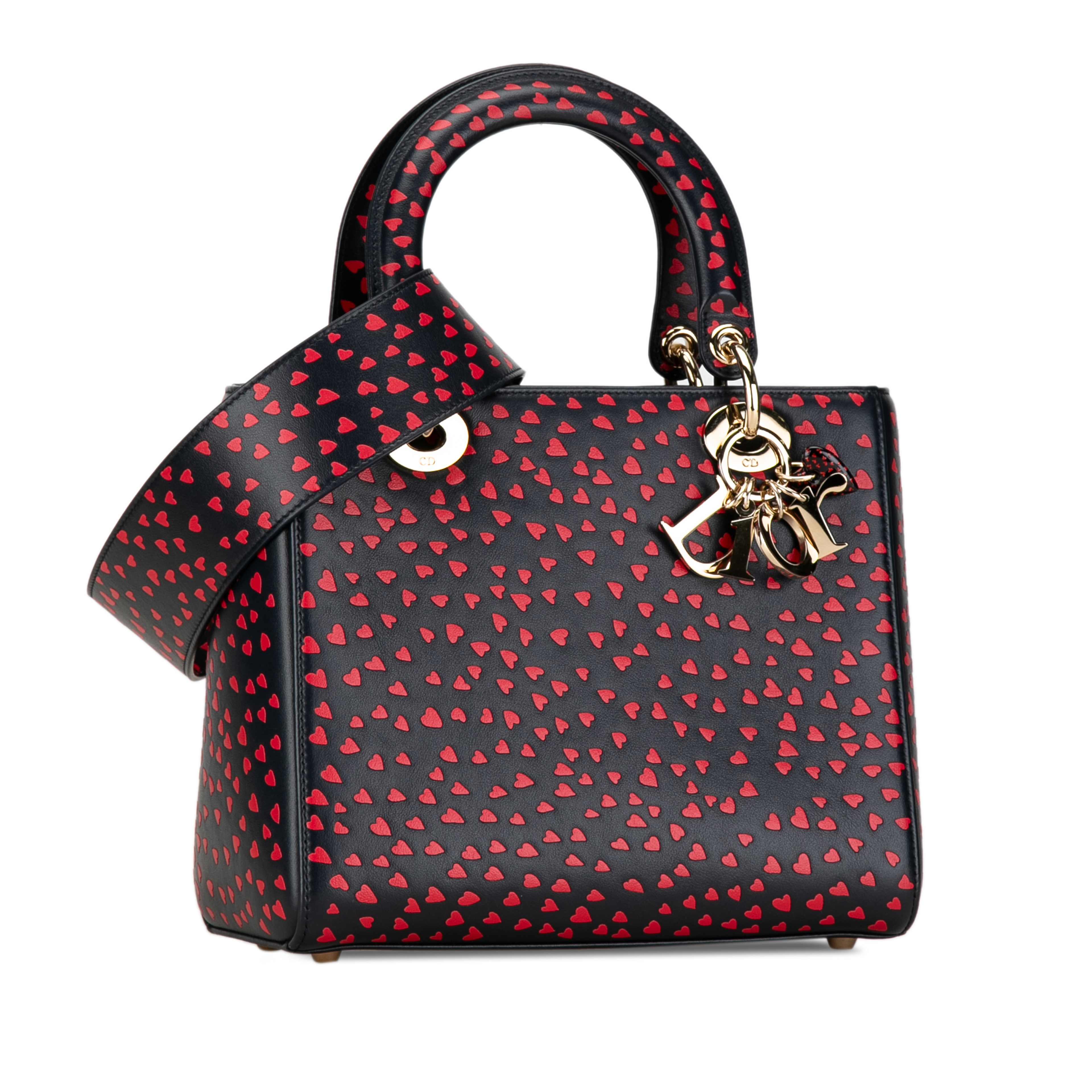 Dior Medium Calfskin I Love Paris Lady Dior, från Luxclusif, i färgen navy. Klicka för att öppna bilden i stort format