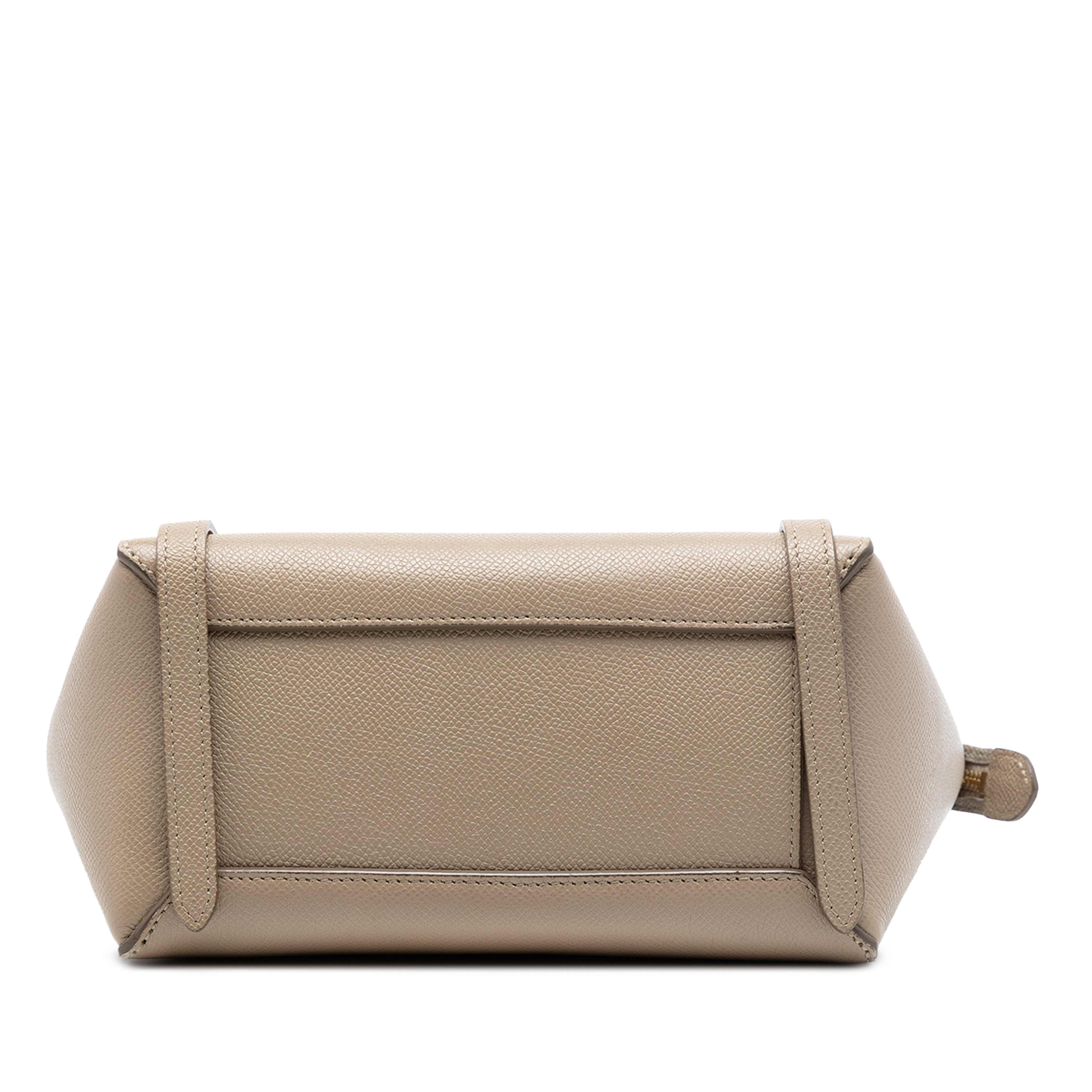 Celine Nano Grained Calfskin Belt Bag, från Luxclusif, i färgen brun. Klicka för att öppna bilden i stort format