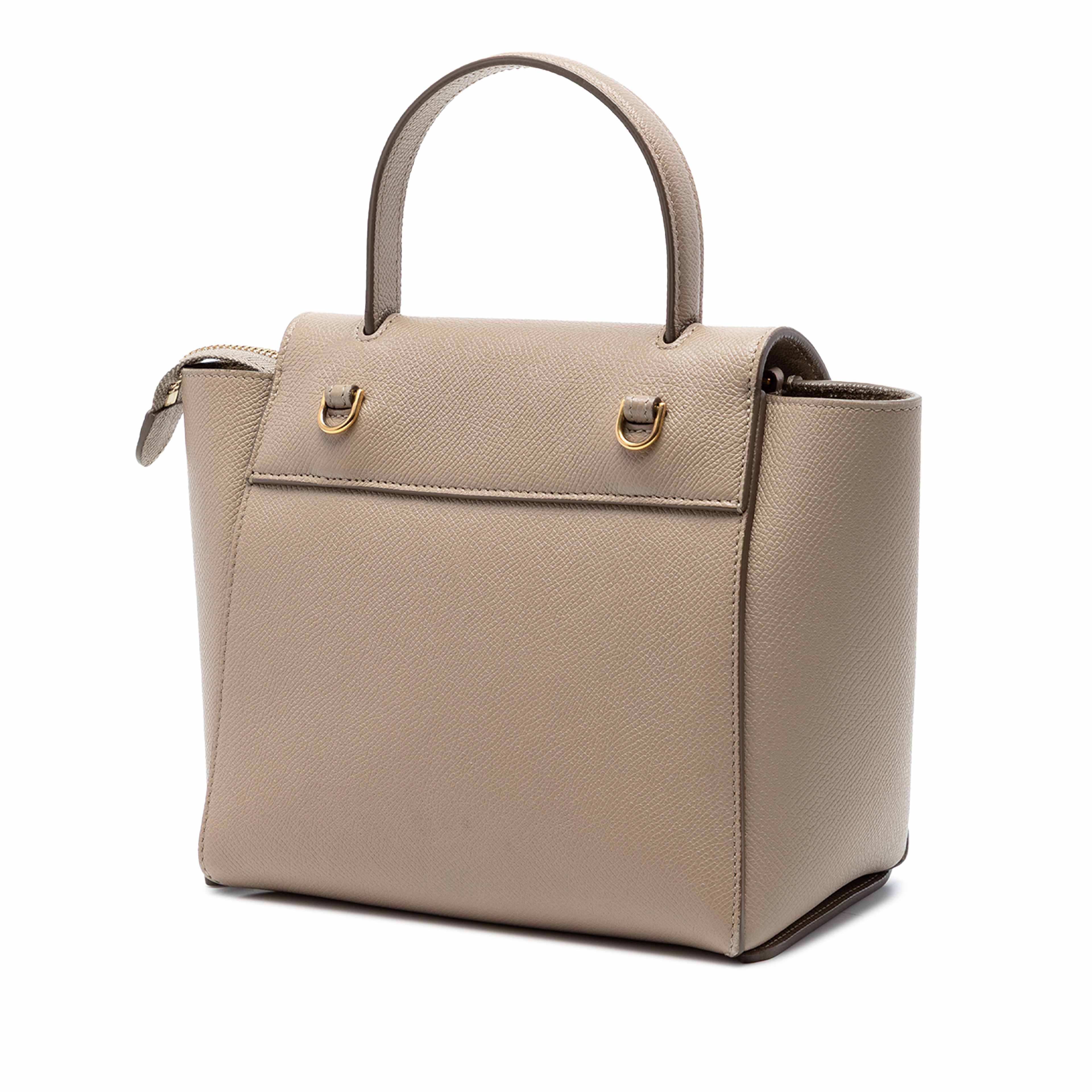 Celine Nano Grained Calfskin Belt Bag, från Luxclusif, i färgen taupe. Klicka för att öppna bilden i stort format