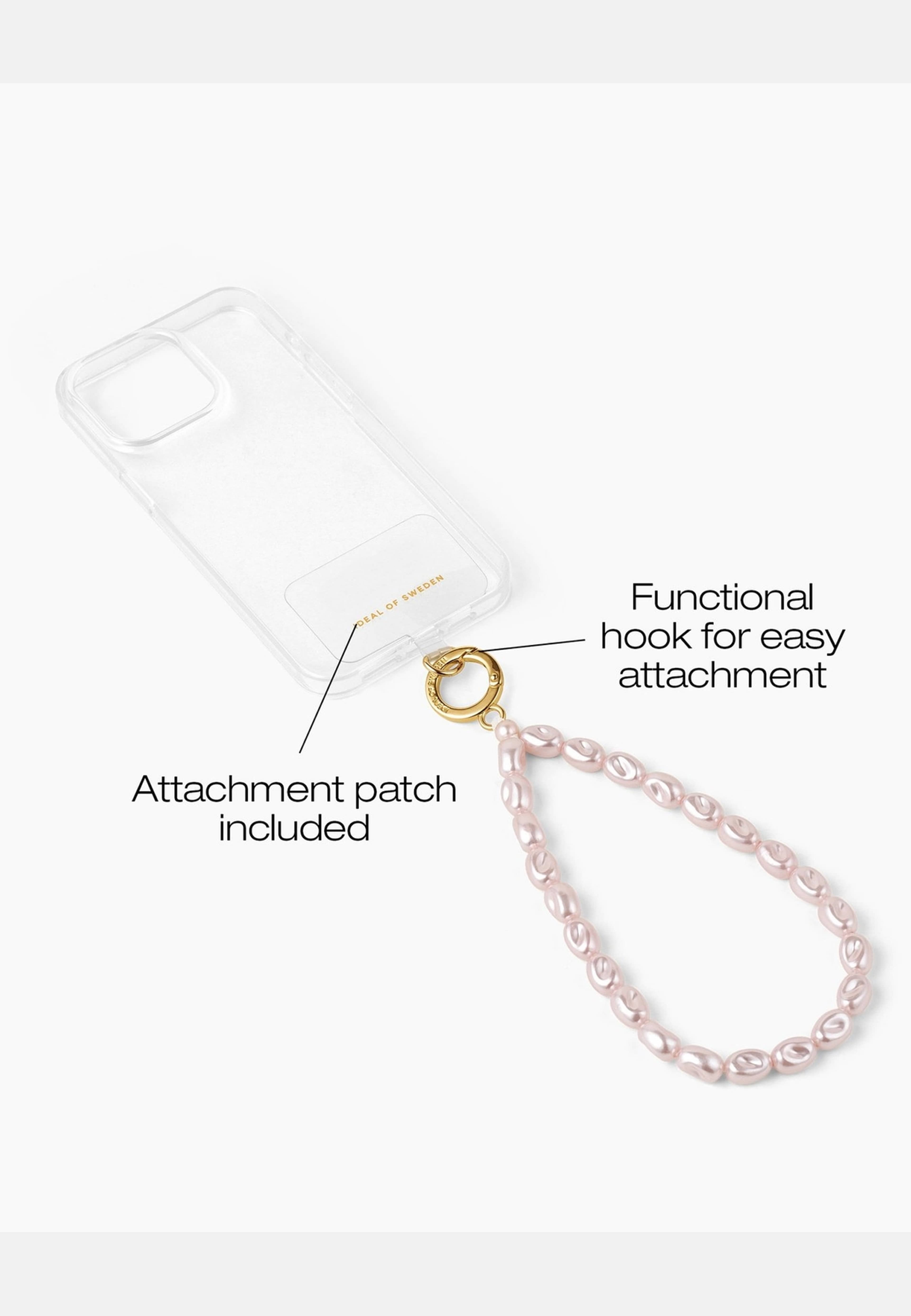 Phone Wristlet Strap Pink Pearl