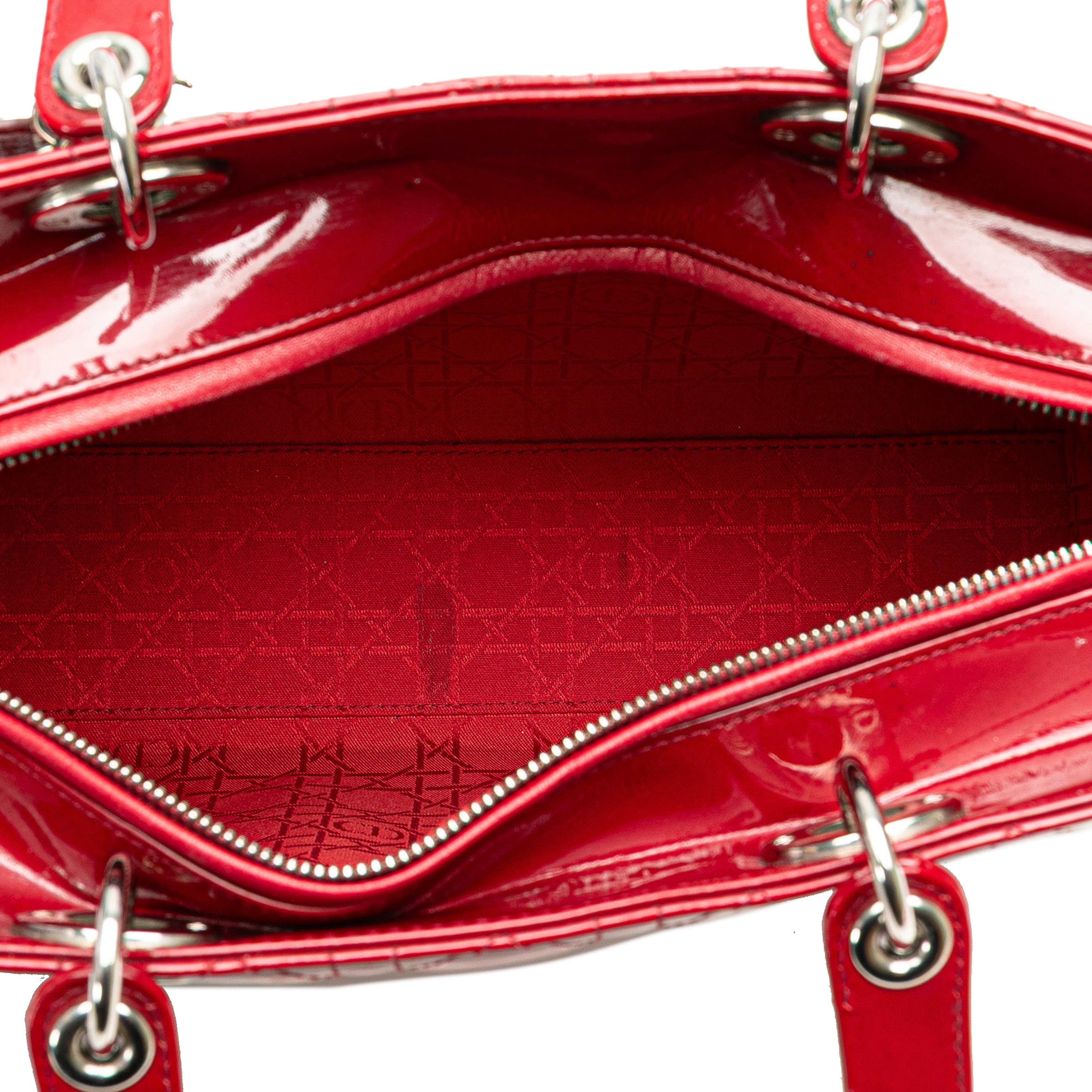 Dior Large Patent Cannage Lady Dior