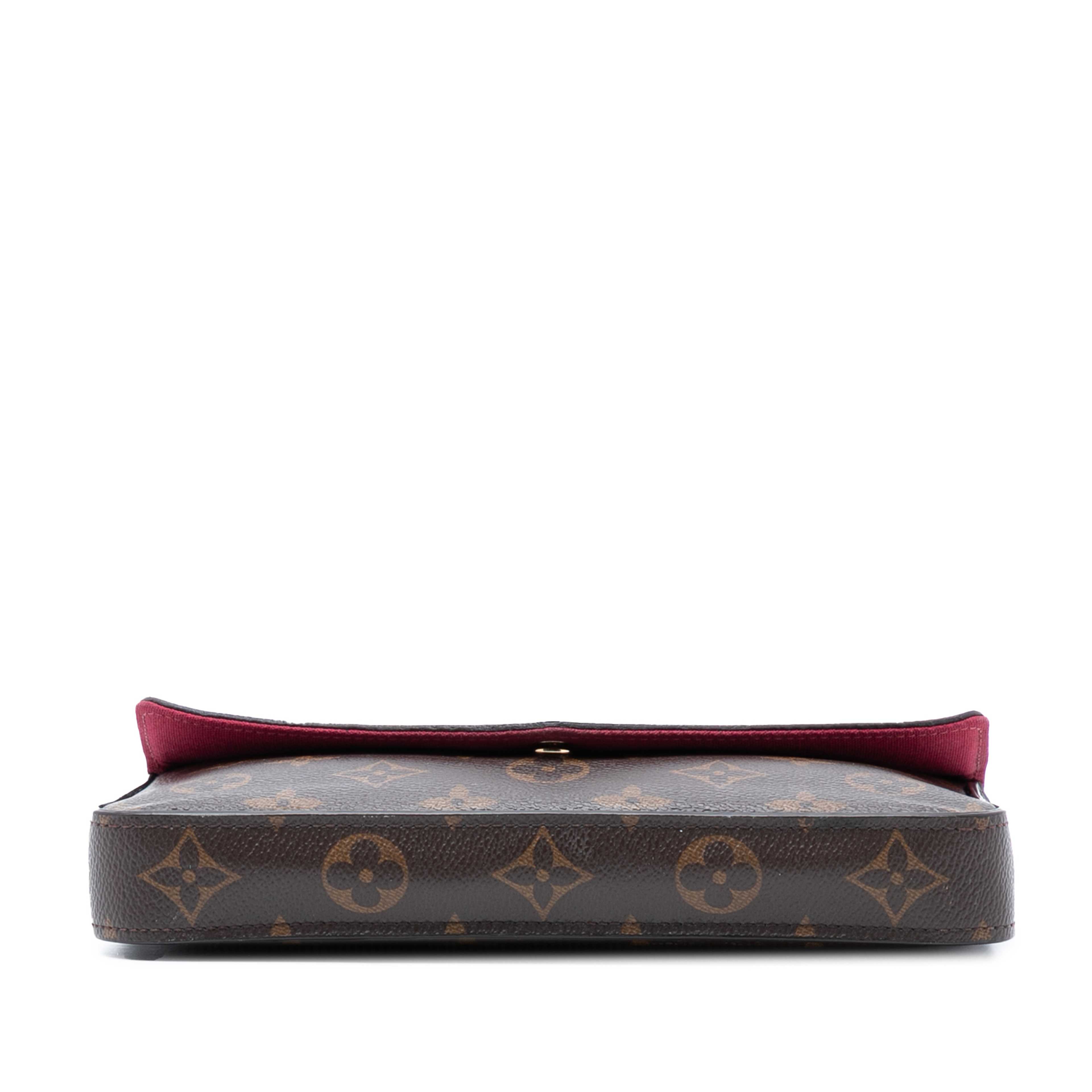 Louis Vuitton Monogram Pochette Felicie, från Luxclusif, i färgen brun. Klicka för att öppna bilden i stort format