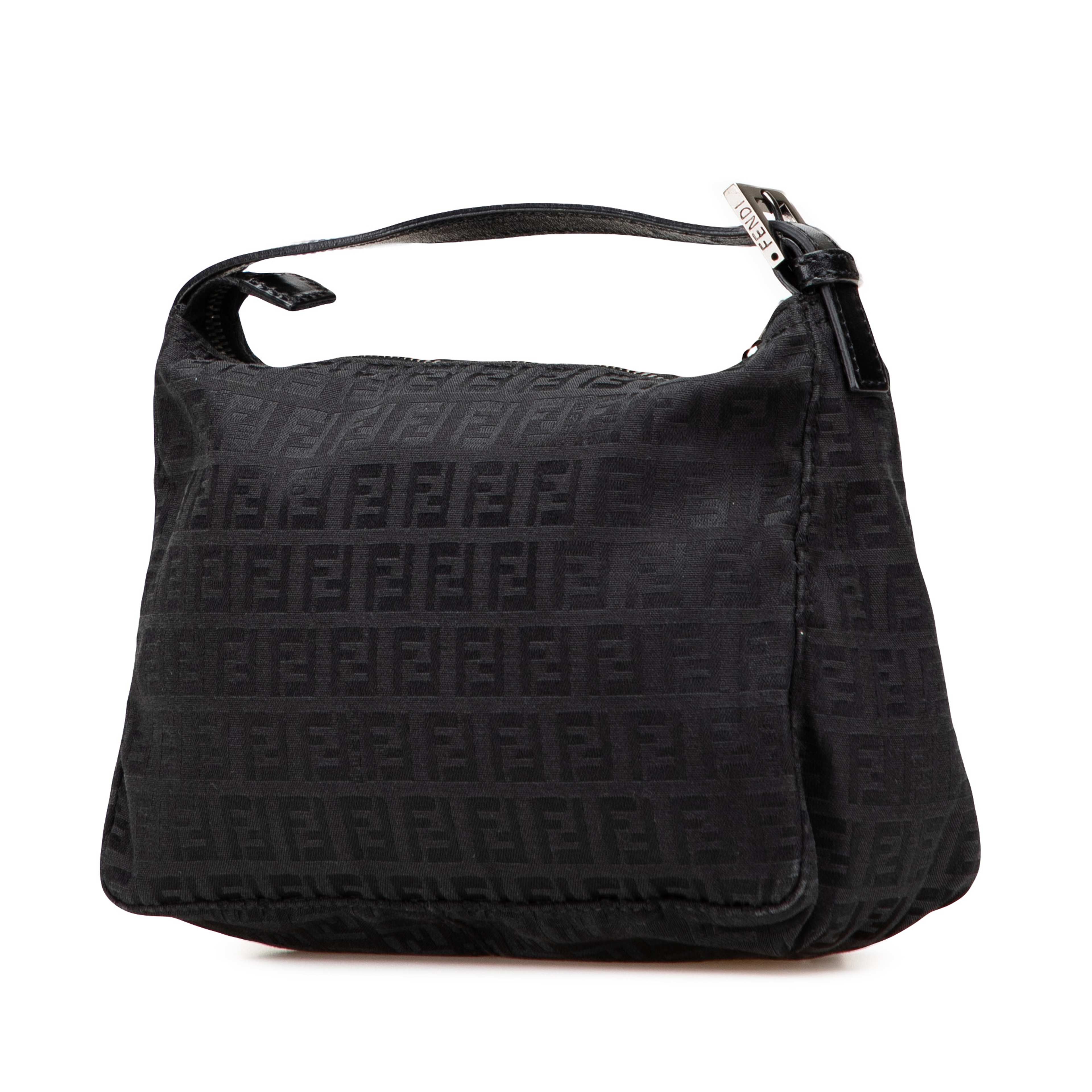 Fendi Zucchino Canvas Handbag, från Luxclusif, i färgen black. Klicka för att öppna bilden i stort format