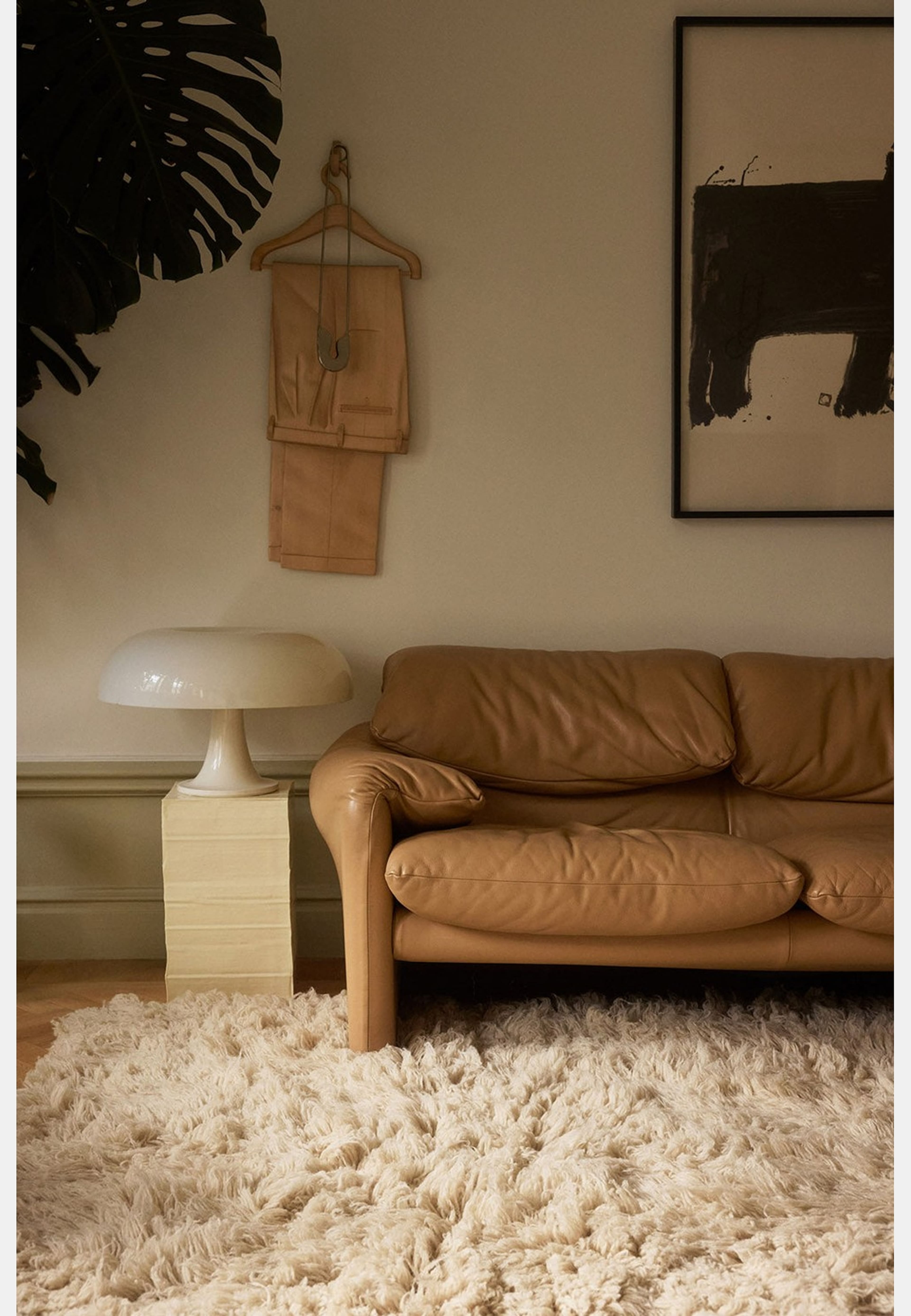 Shaggy Ullmatta  200x300cm, från Layered, i färgen oatmeal. Klicka för att öppna bilden i stort format