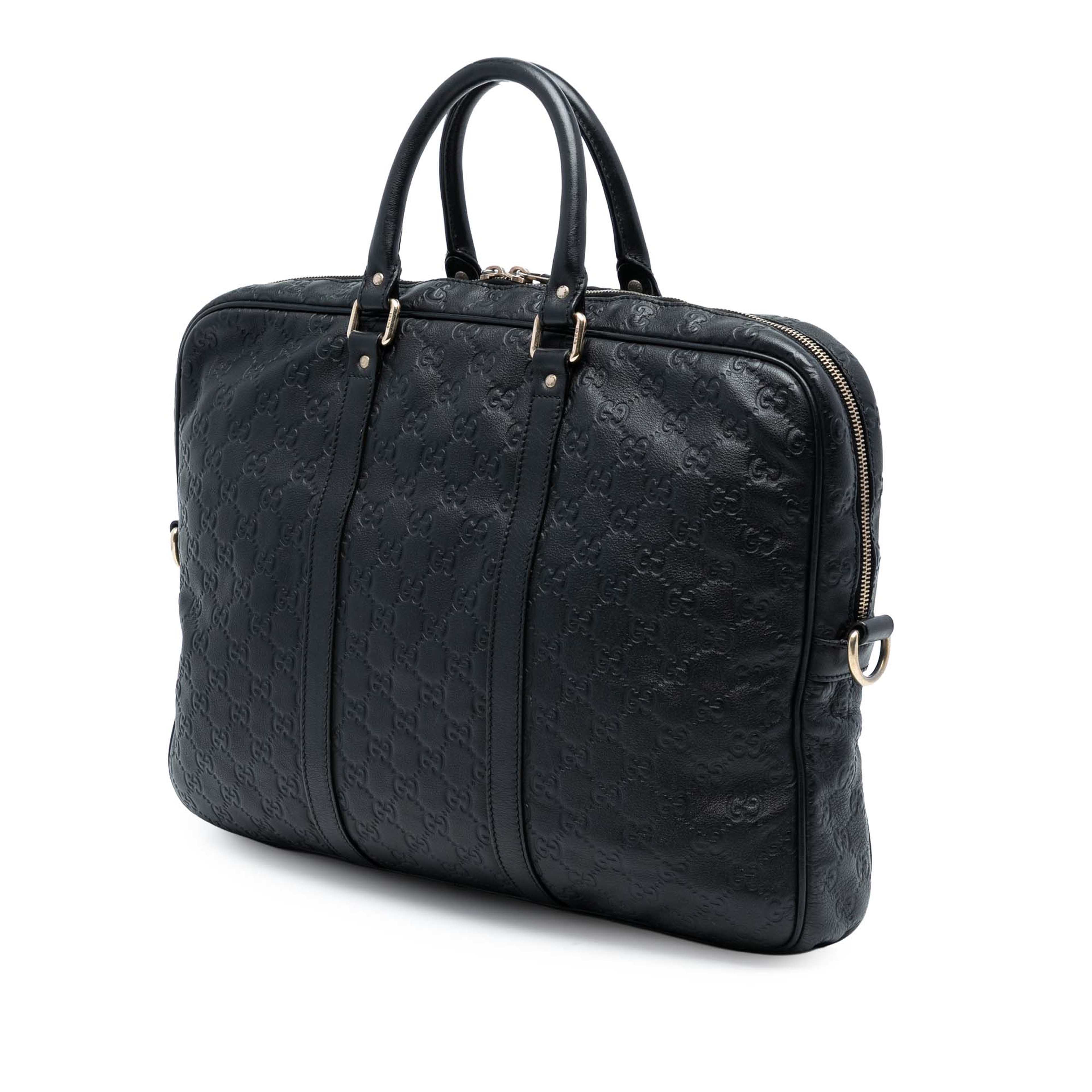 Gucci Guccissima Business Bag, från Luxclusif, i färgen black. Klicka för att öppna bilden i stort format