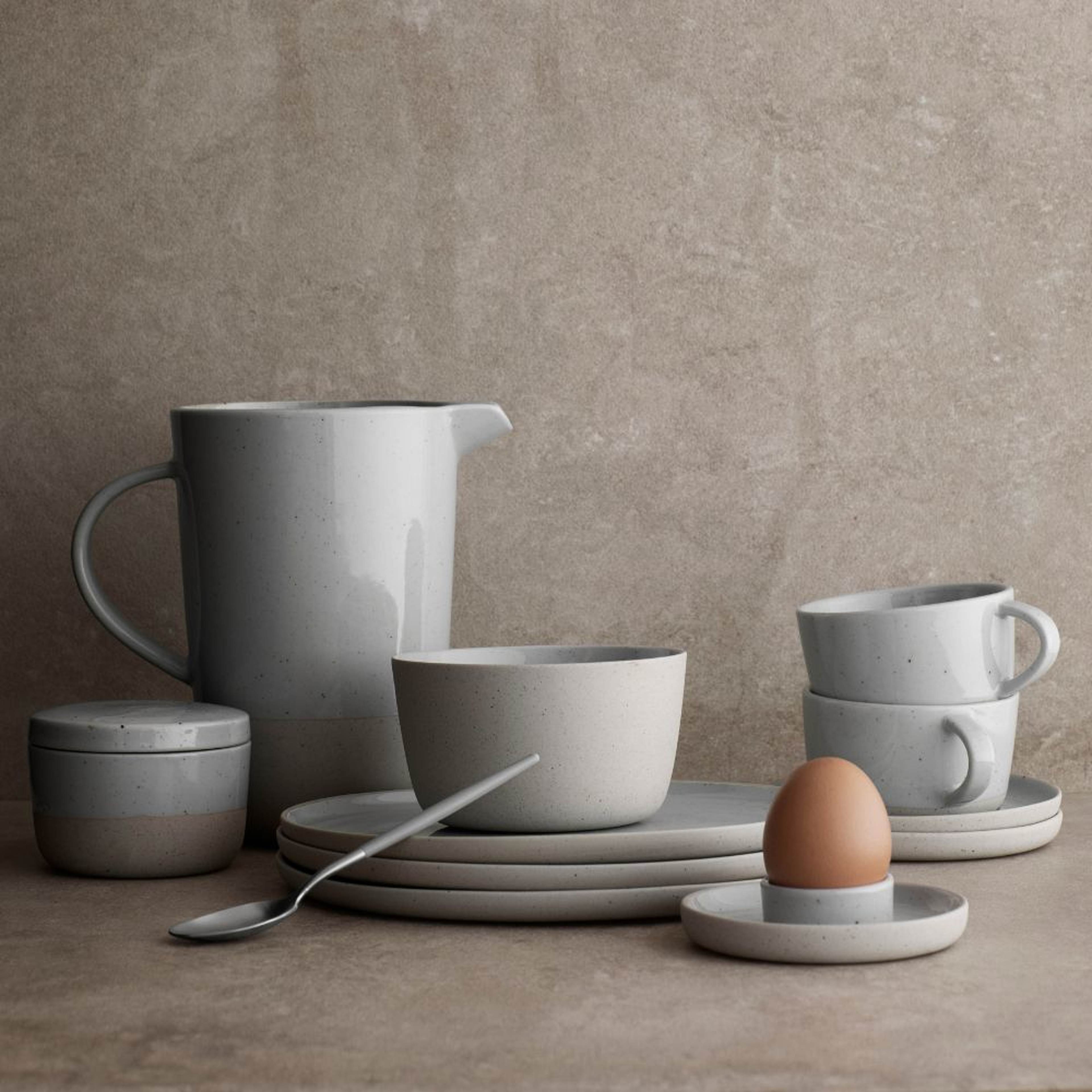 SABLO Set 2 St Kaffekoppar & Fat, Stengods
