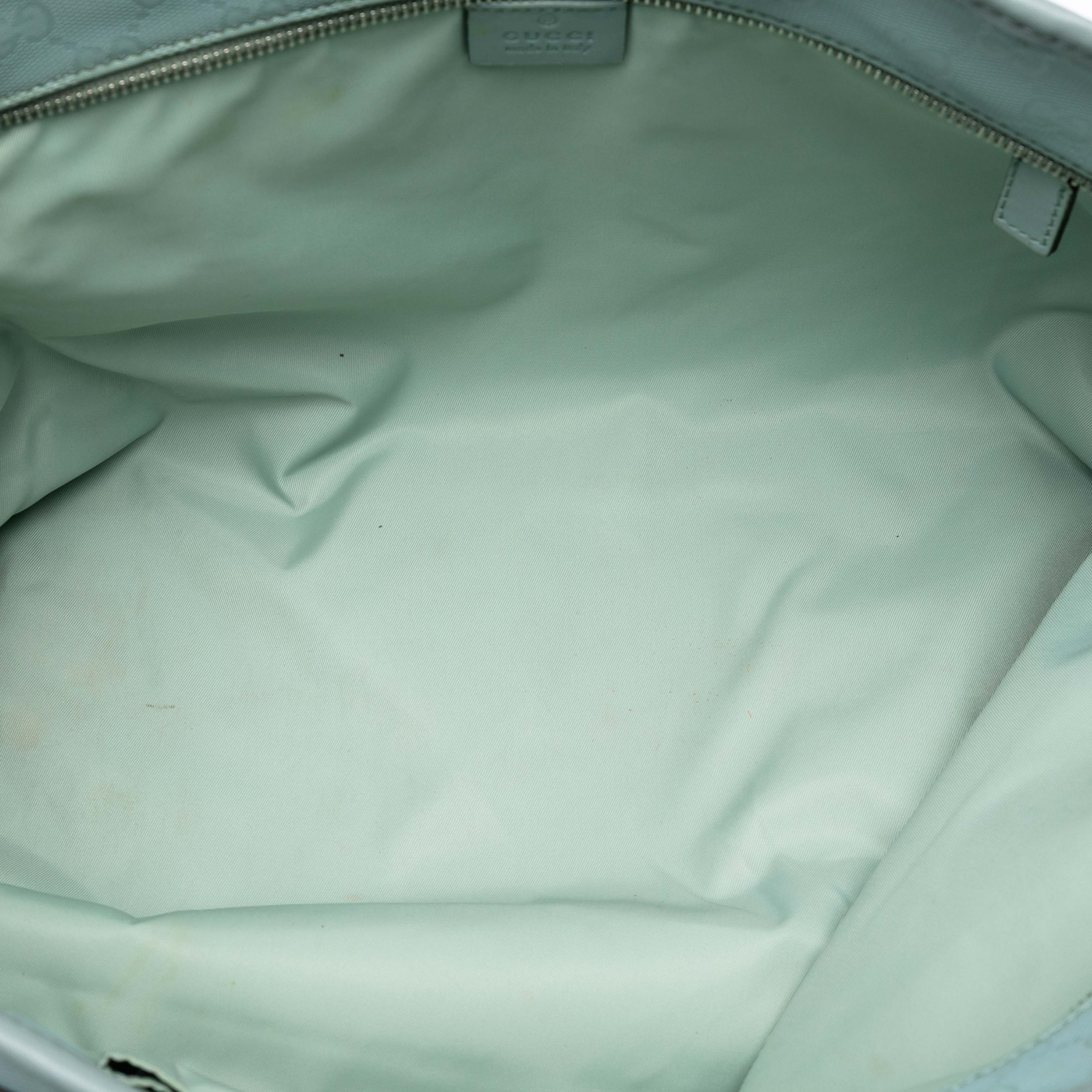 Gucci Medium Gg Imprime Tote, från Luxclusif, i färgen light blue. Klicka för att öppna bilden i stort format