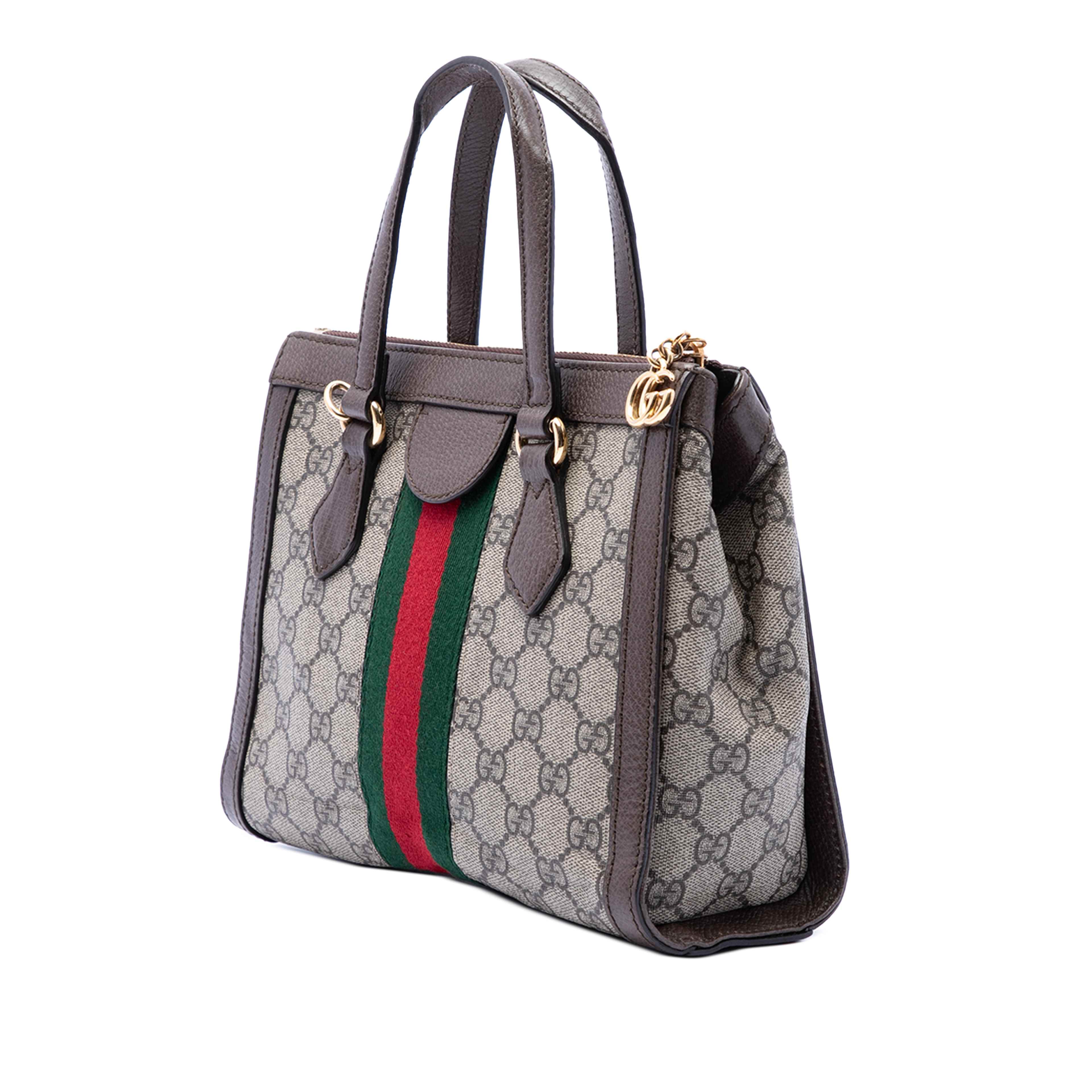 Gucci Small Gg Supreme Ophidia Satchel, från Luxclusif, i färgen beige. Klicka för att öppna bilden i stort format