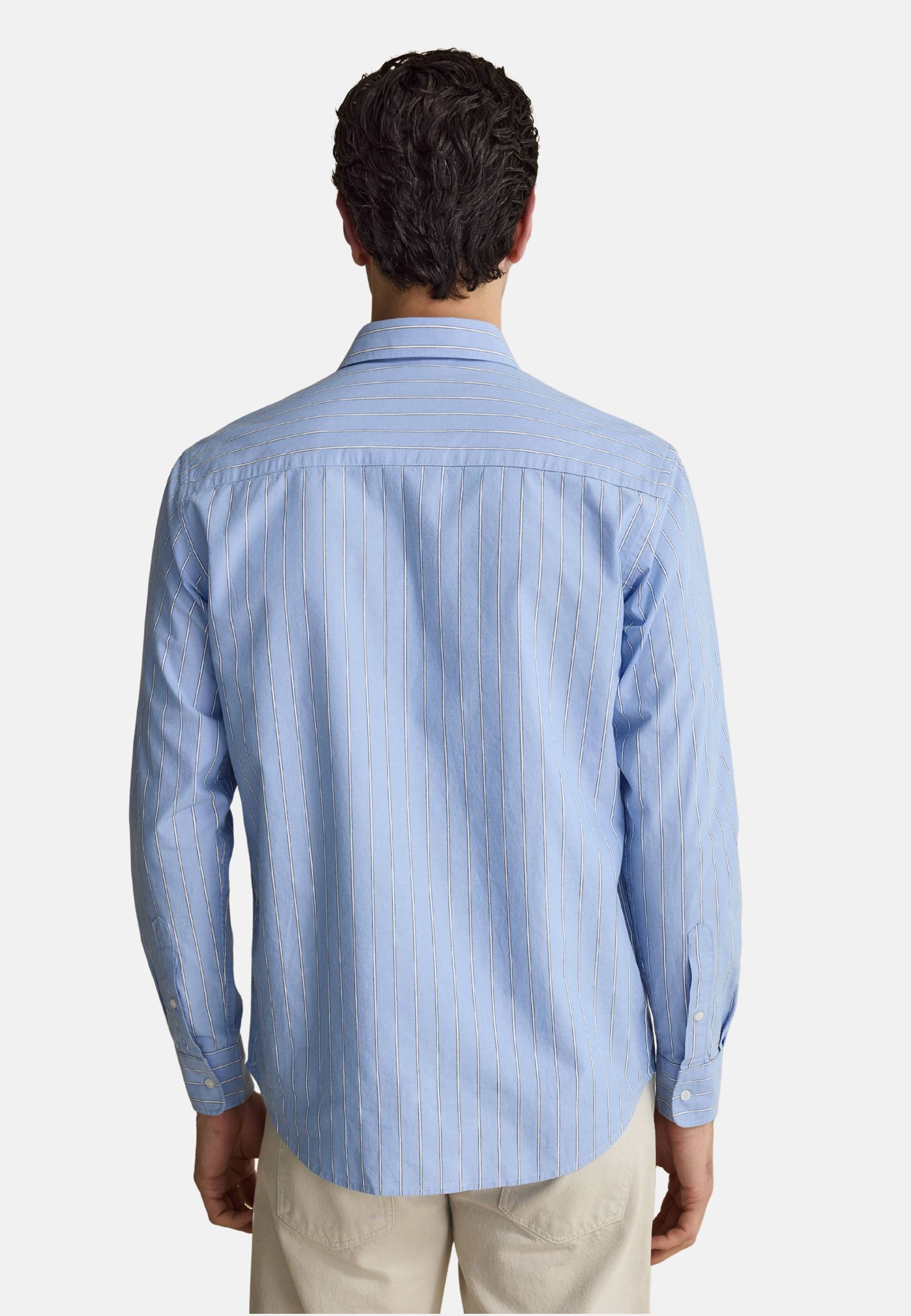 Casual Striped Shirt (stig), från John Henric, i färgen light blue. Klicka för att öppna bilden i stort format