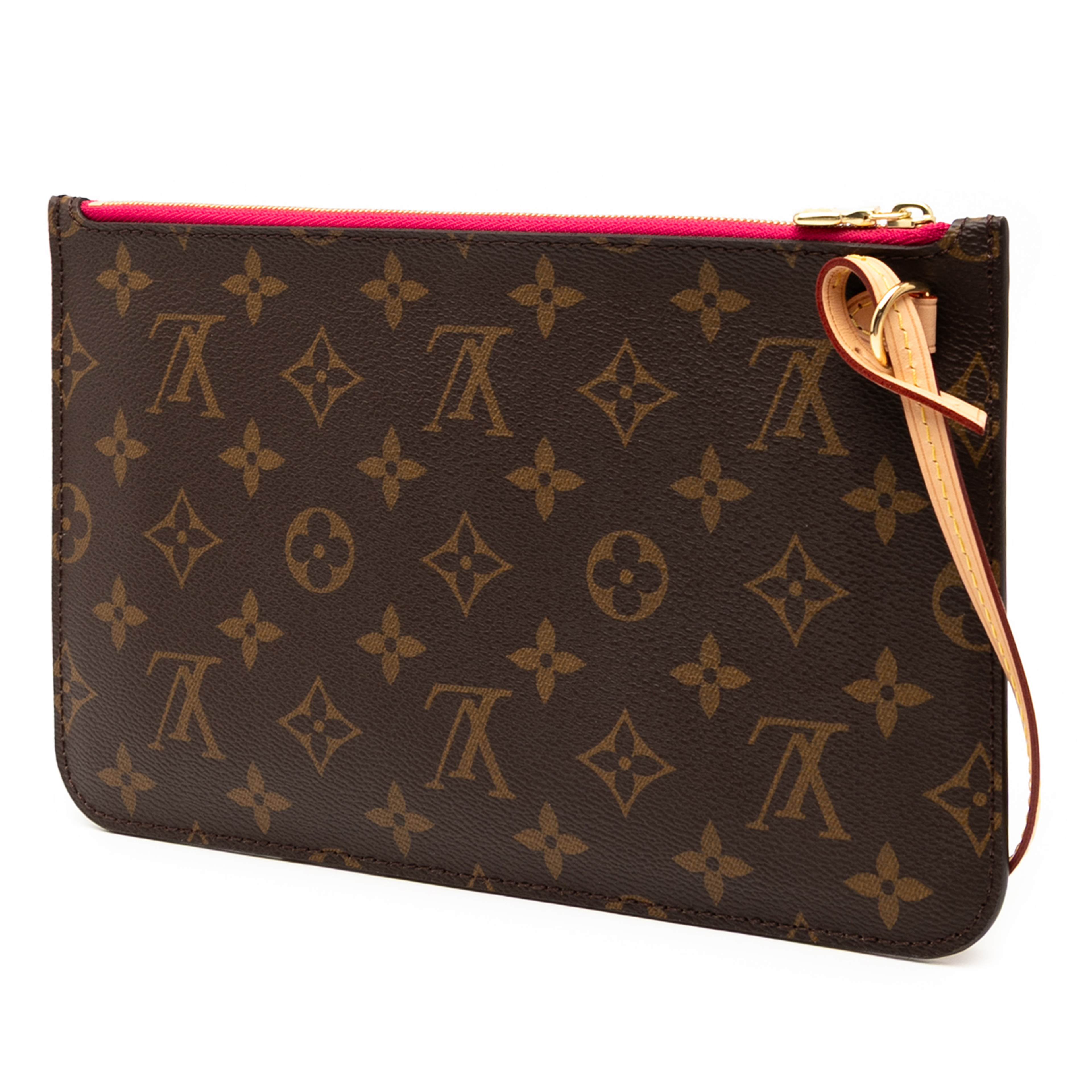 Louis Vuitton Monogram Neverfull Pouch, från Luxclusif, i färgen brown. Klicka för att öppna bilden i stort format