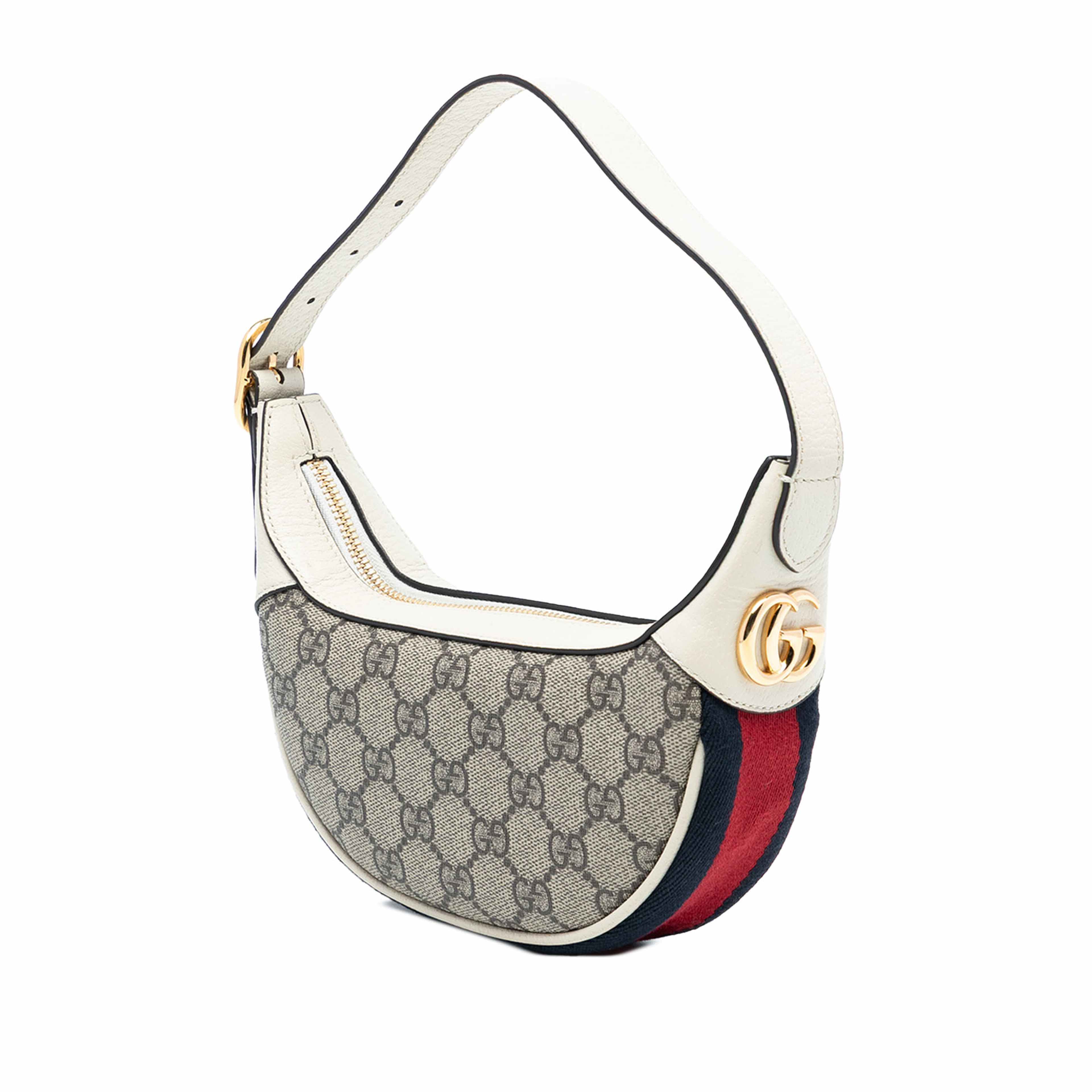 Gucci Mini Gg Supreme Web Ophidia Shoulder Bag, från Luxclusif, i färgen beige. Klicka för att öppna bilden i stort format