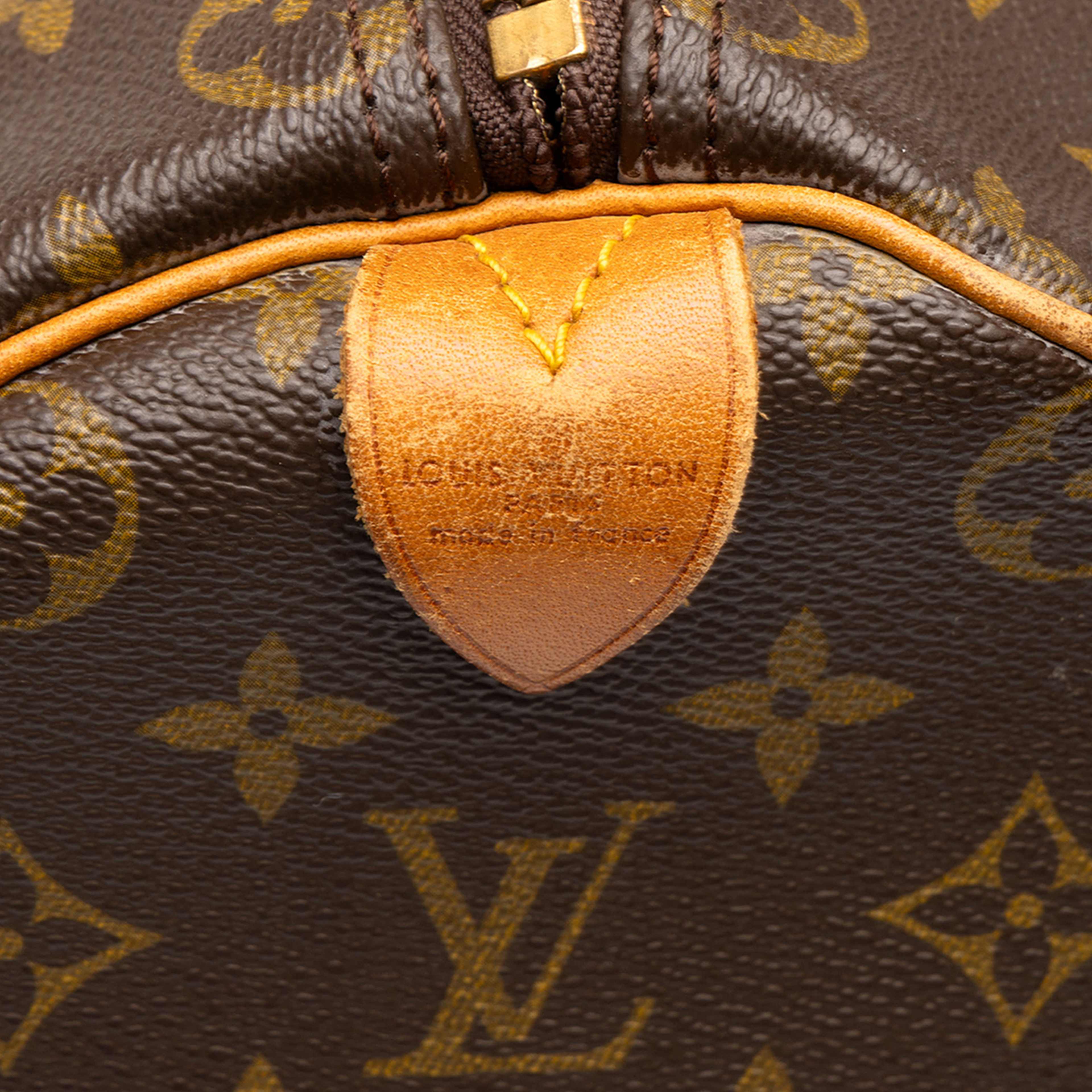 Louis Vuitton Monogram Keepall 50, från Luxclusif, i färgen brun. Klicka för att öppna bilden i stort format