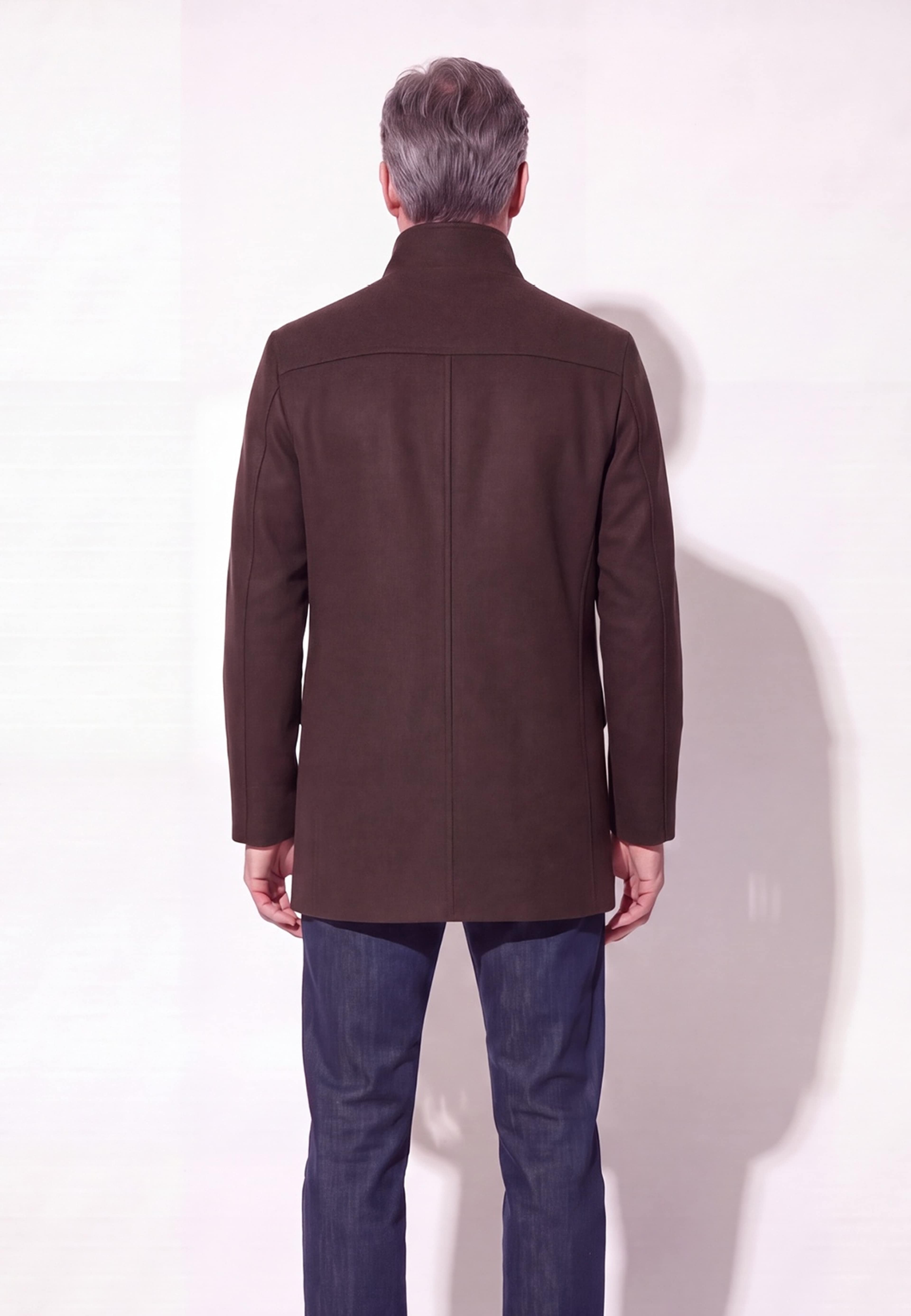 Berkley Coat, från Saki, i färgen brown. Klicka för att öppna bilden i stort format