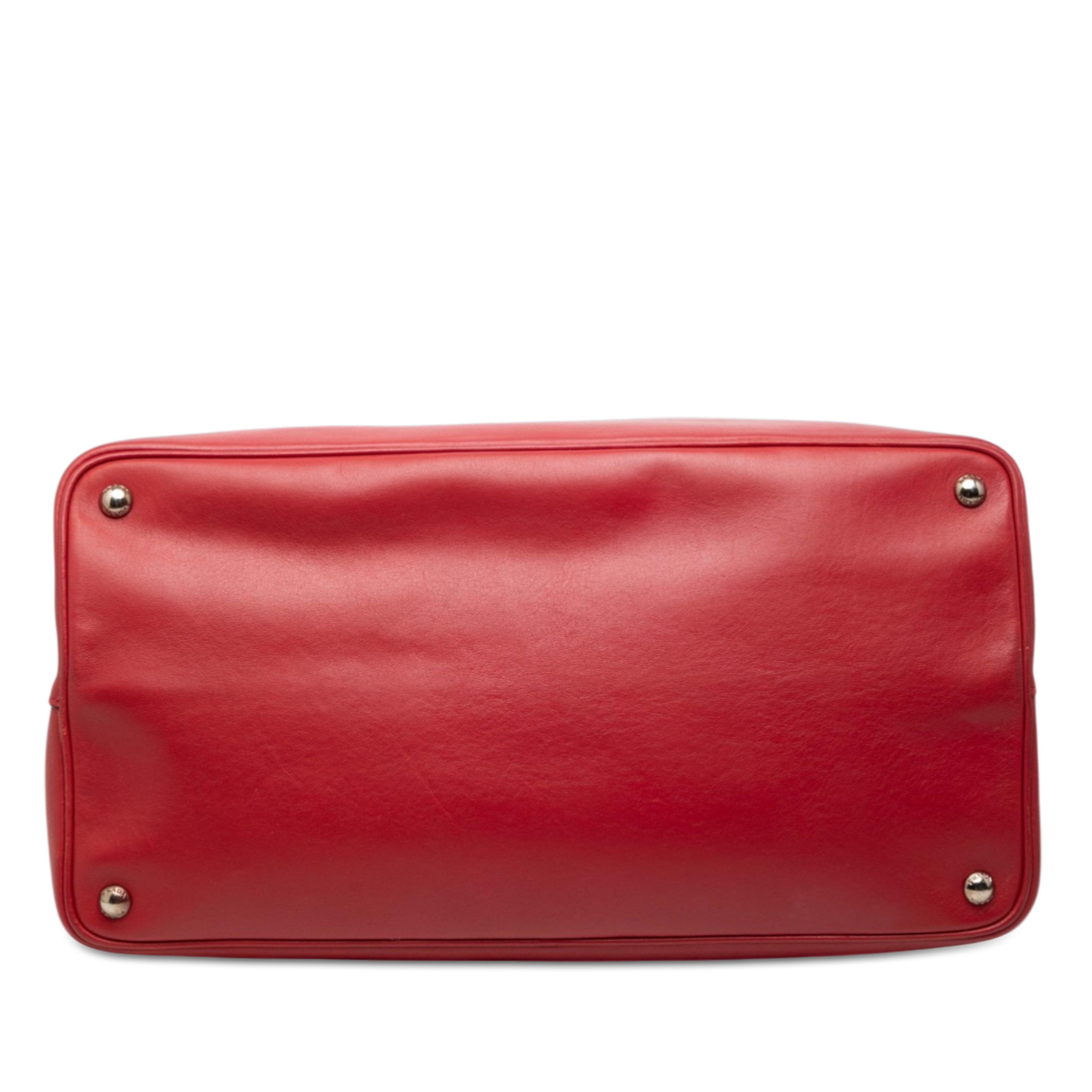 Prada Large Saffiano Cuir Double Satchel, från Luxclusif, i färgen red. Klicka för att öppna bilden i stort format