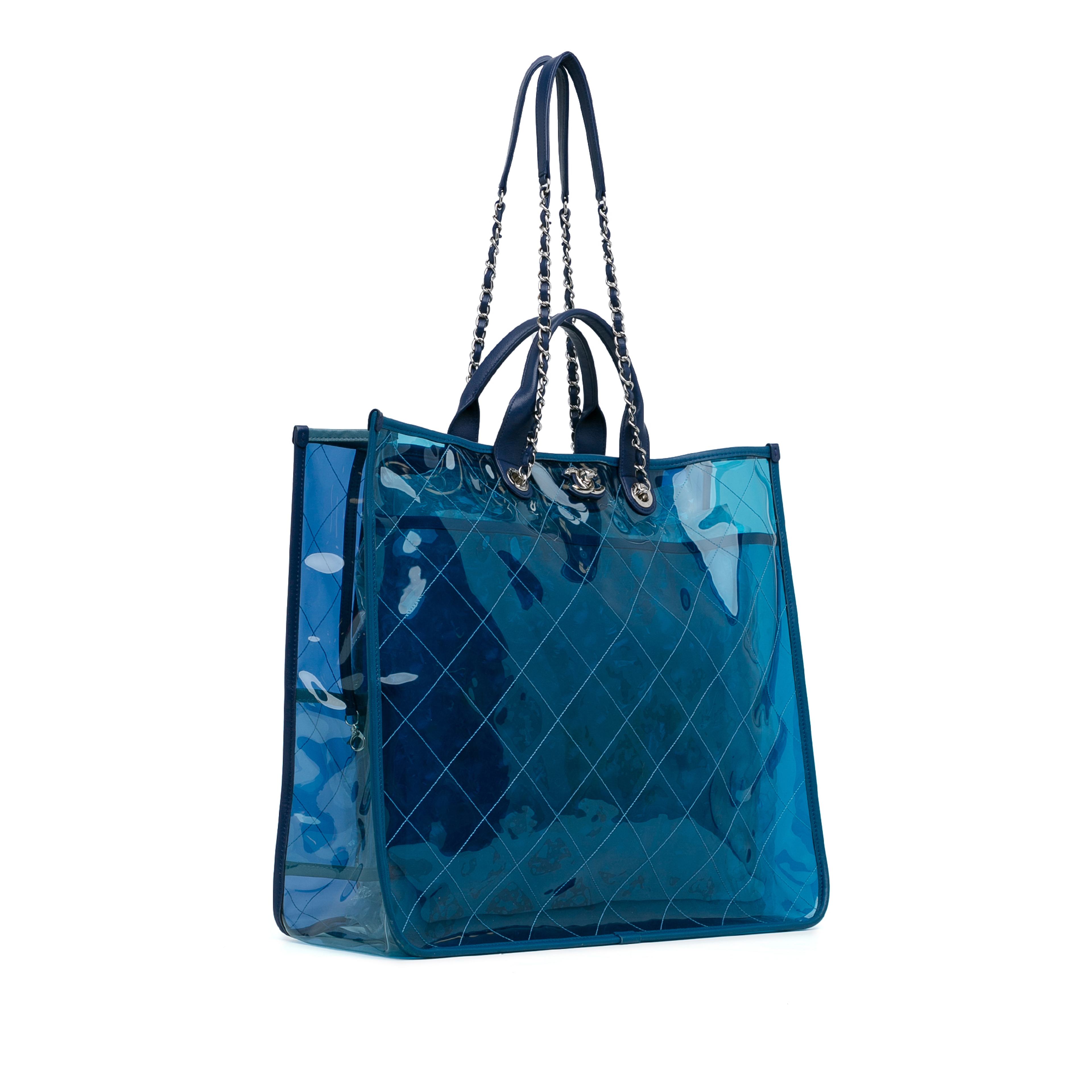 Chanel Large Pvc And Lambskin Coco Splash Shopping Tote