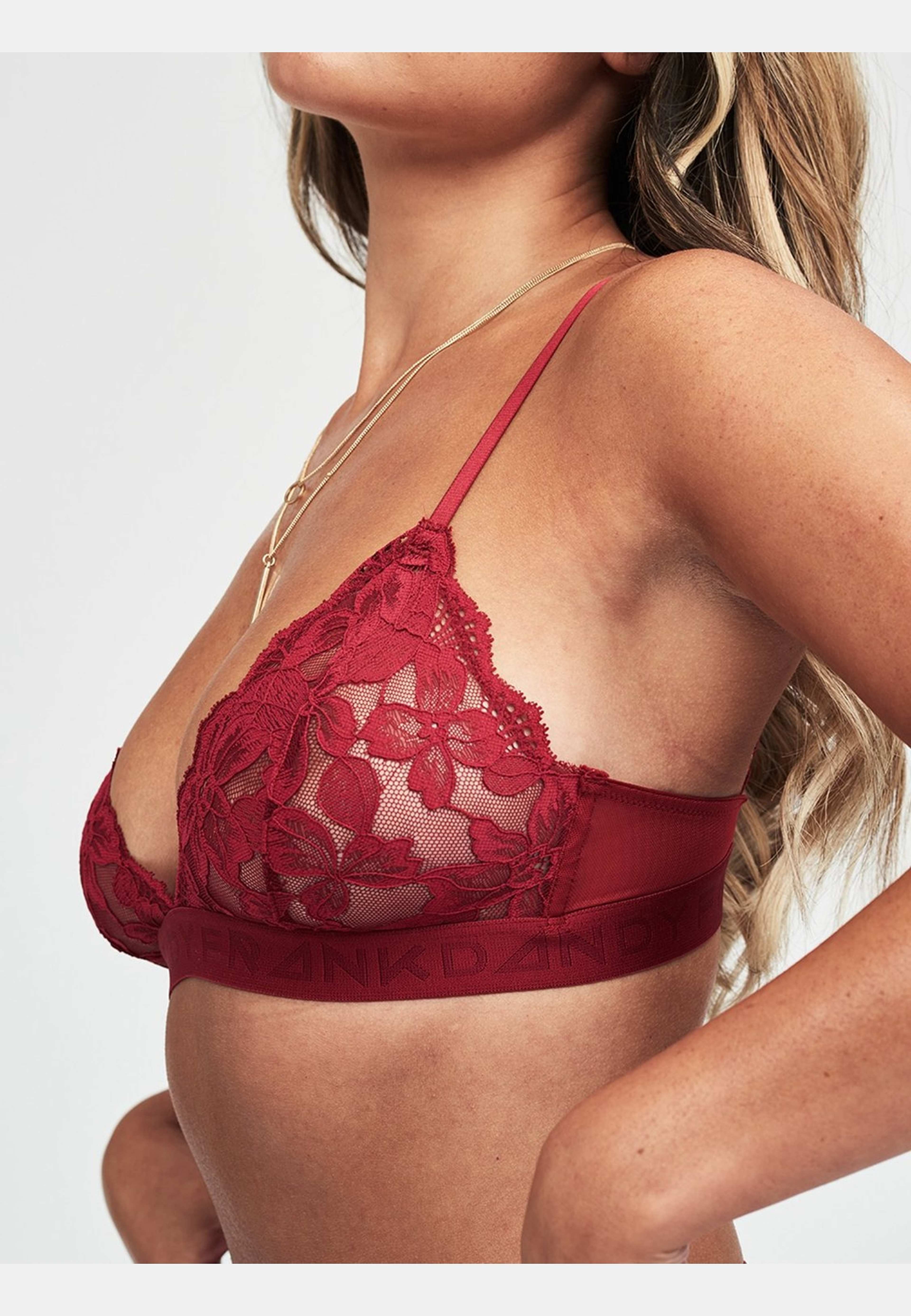 Fab-u-lace Bra, från Frank Dandy, i färgen wine. Klicka för att öppna bilden i stort format