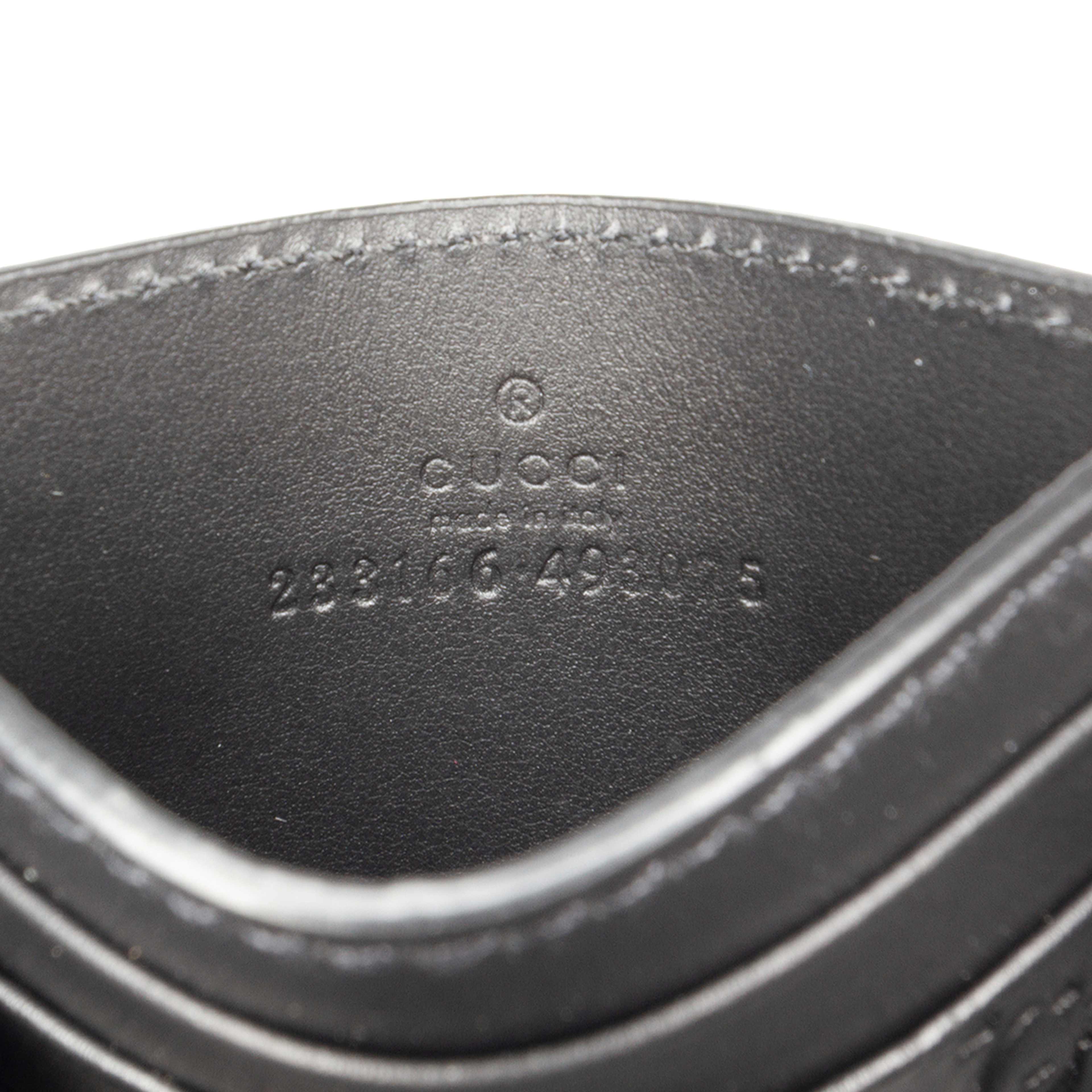 Gucci Guccissima Card Holder, från Luxclusif, i färgen black. Klicka för att öppna bilden i stort format