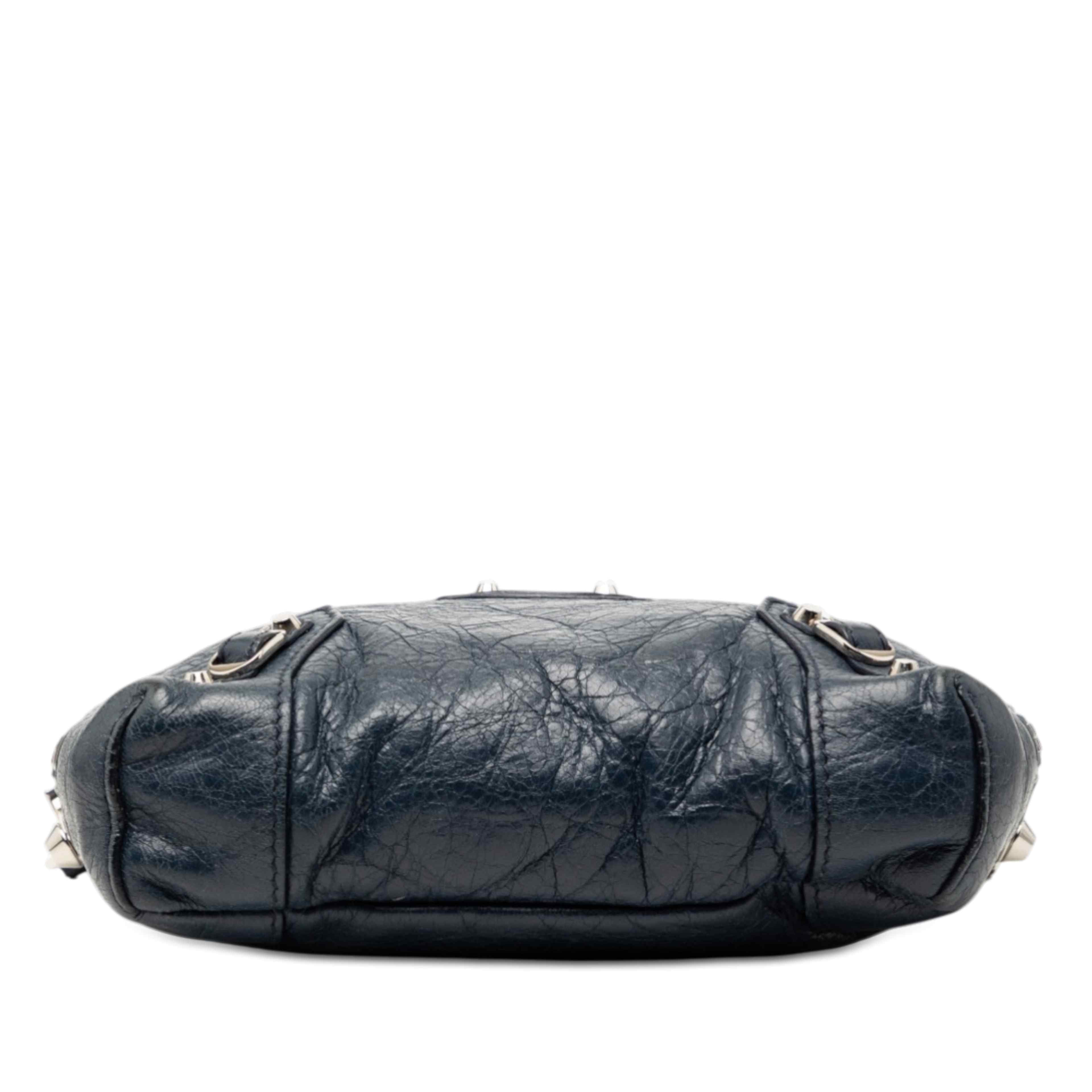Balenciaga Lambskin Motocross Classic Reporter Xs, från Luxclusif, i färgen navy. Klicka för att öppna bilden i stort format
