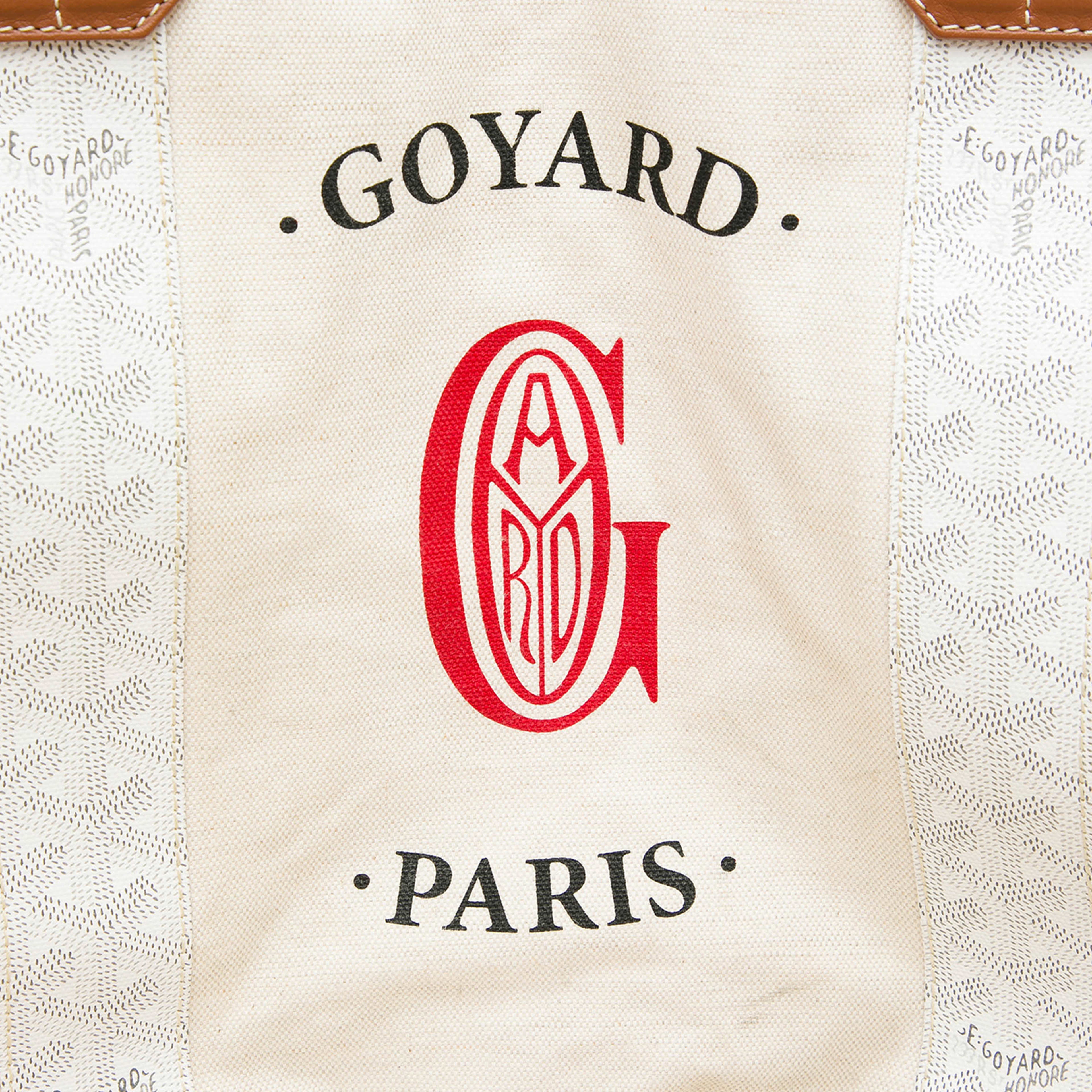 Goyard Goyardine Reversible Belharra Tote, från Luxclusif, i färgen vit. Klicka för att öppna bilden i stort format