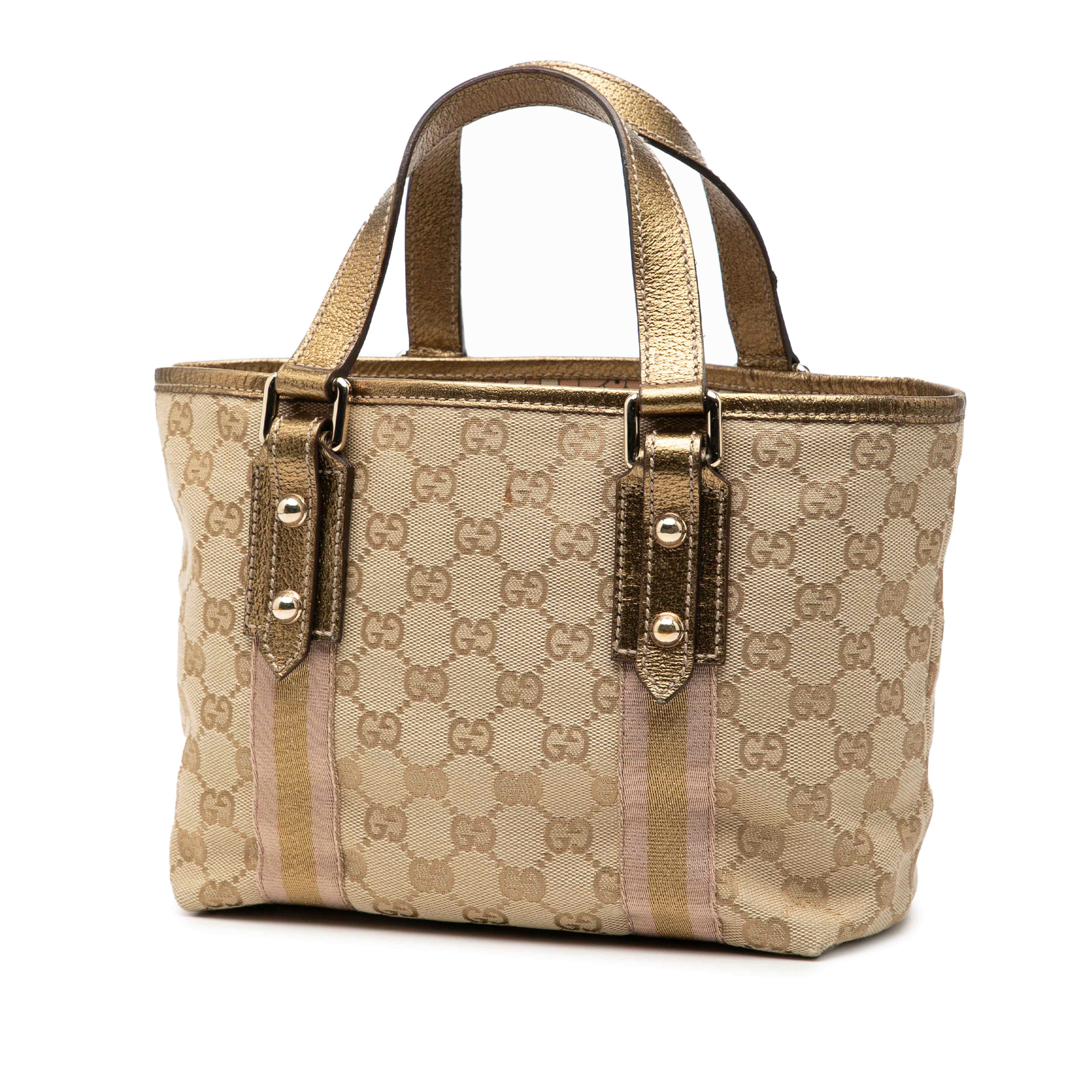 Gucci Gg Canvas Jolicoeur Handbag, från Luxclusif, i färgen beige. Klicka för att öppna bilden i stort format