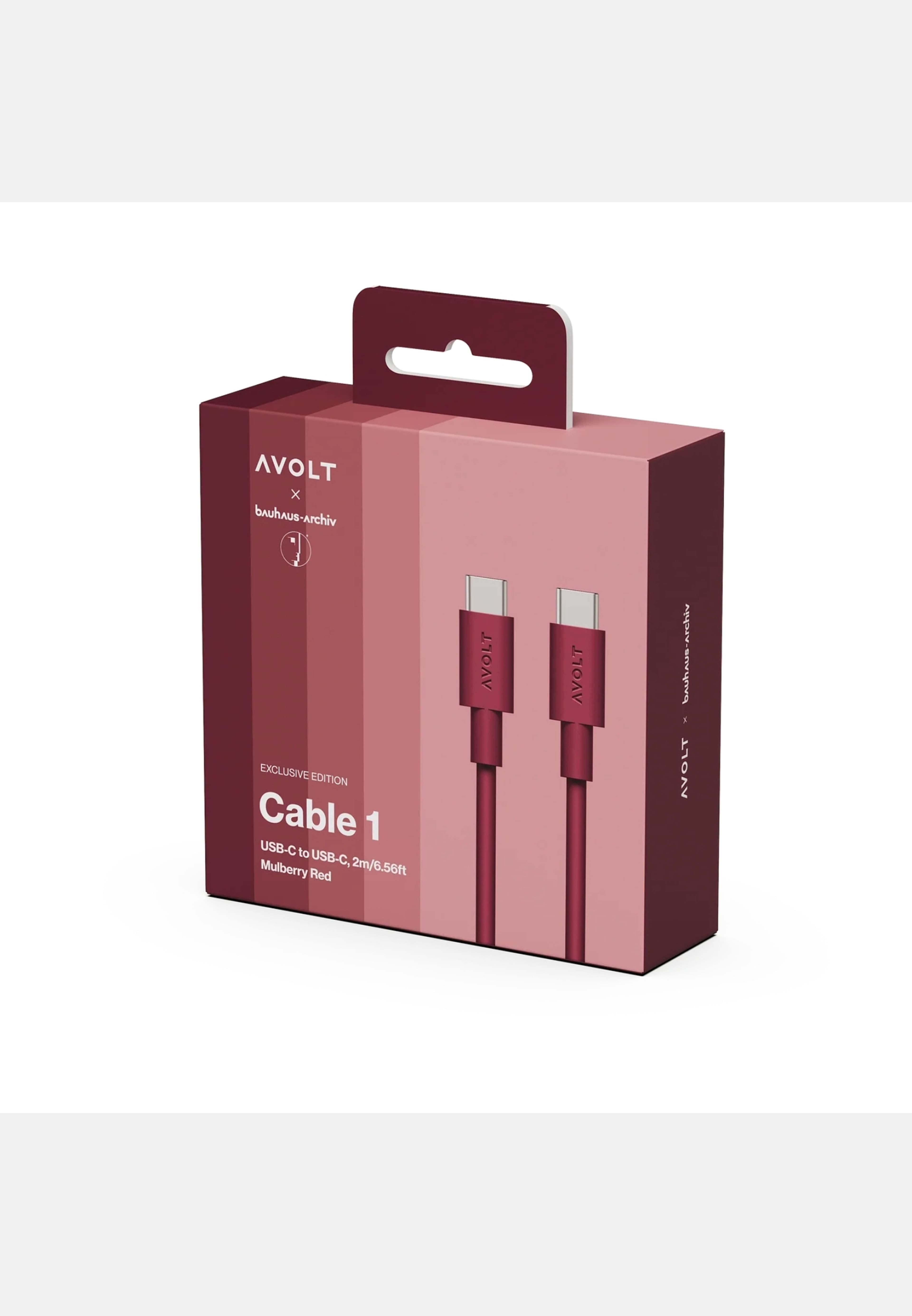 Laddsladd Avolt Usb-c 2m, från Avolt, i färgen mulberry red. Klicka för att öppna bilden i stort format