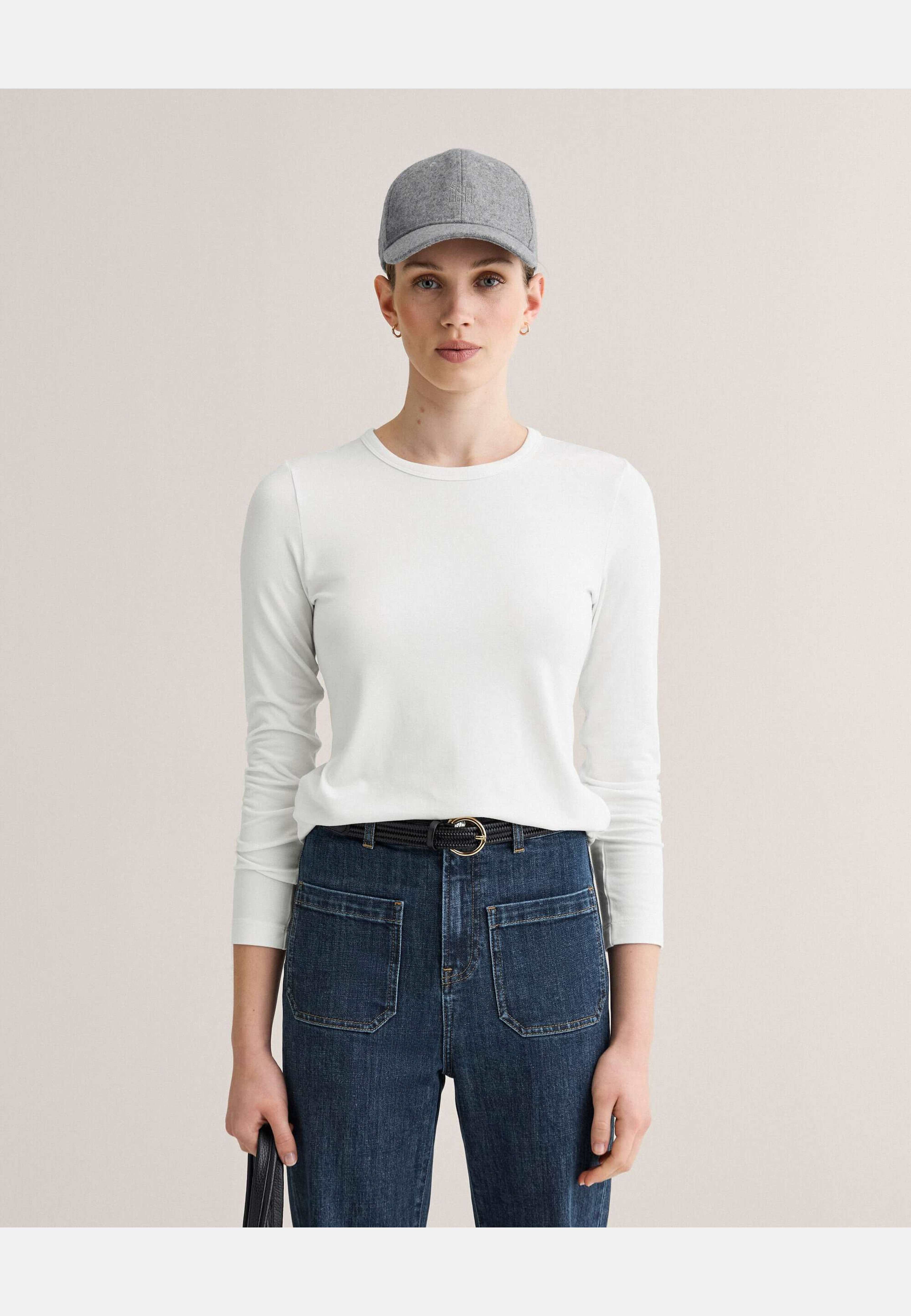 Cameron Jersey Top, från Newhouse, i färgen offwhite. Klicka för att öppna bilden i stort format