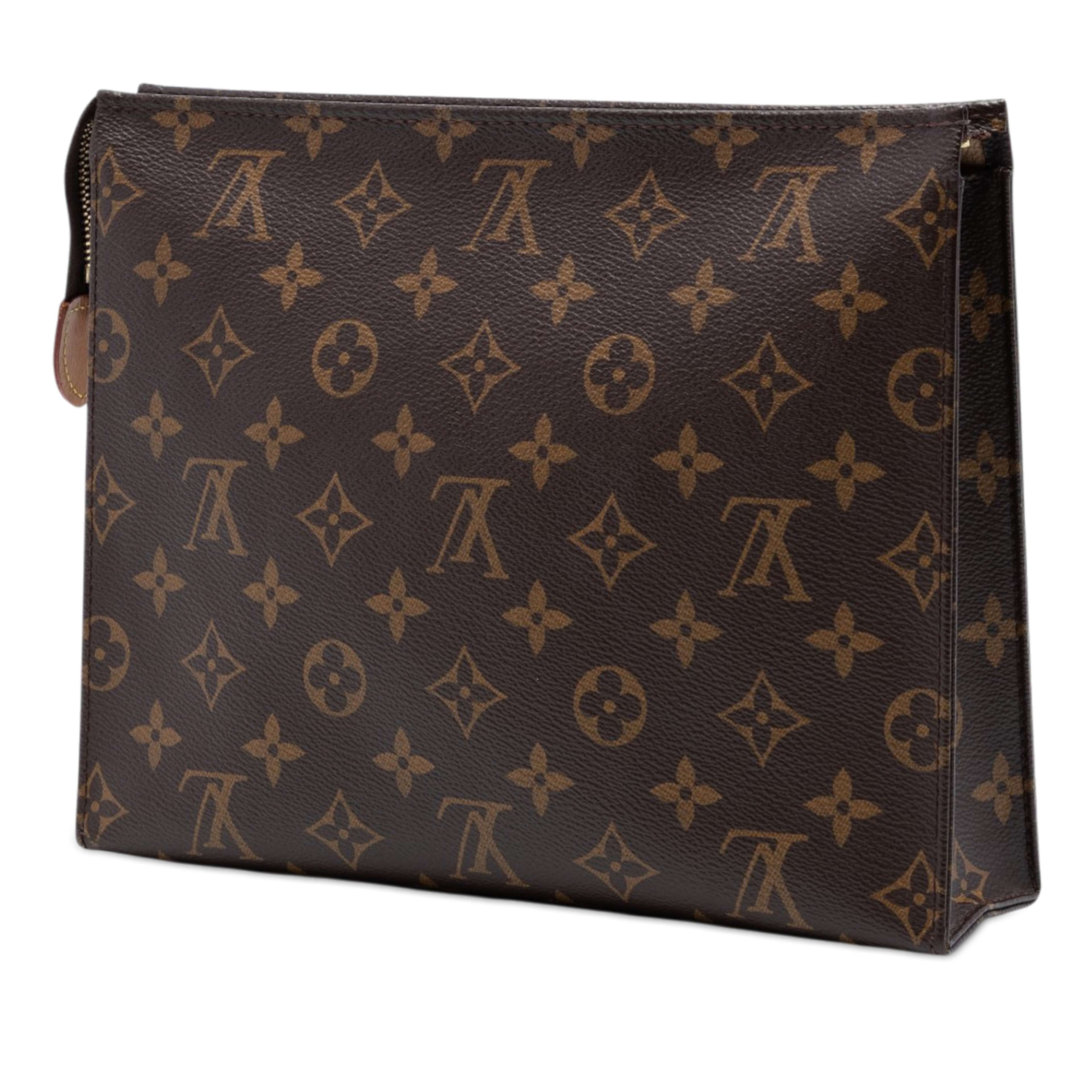 Louis Vuitton Monogram Toiletry Pouch 26, från Luxclusif, i färgen brun. Klicka för att öppna bilden i stort format