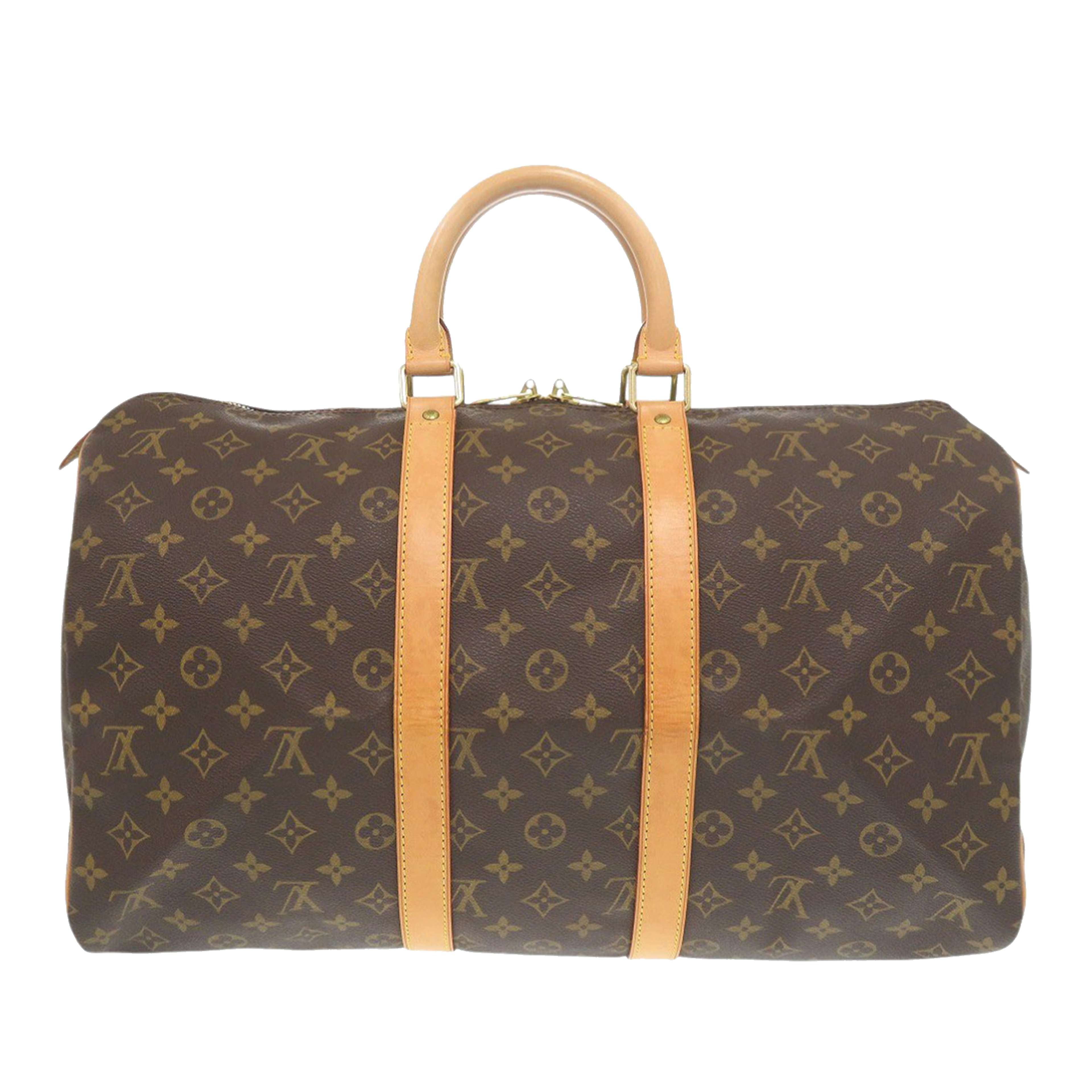 Louis Vuitton Monogram Keepall 45, från Luxclusif, i färgen brun. Klicka för att öppna bilden i stort format