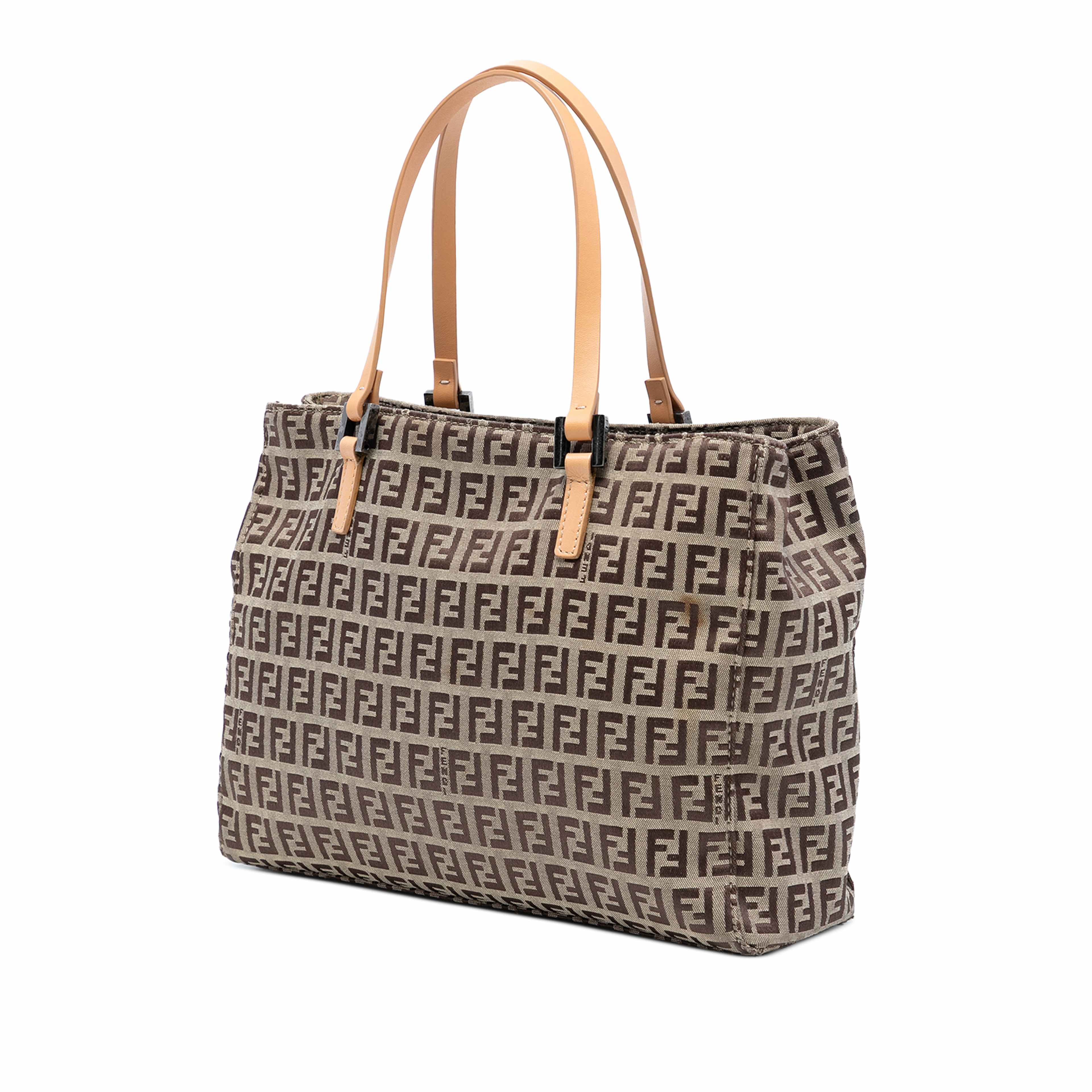 Fendi Zucchino Canvas Tote, från Luxclusif, i färgen beige. Klicka för att öppna bilden i stort format