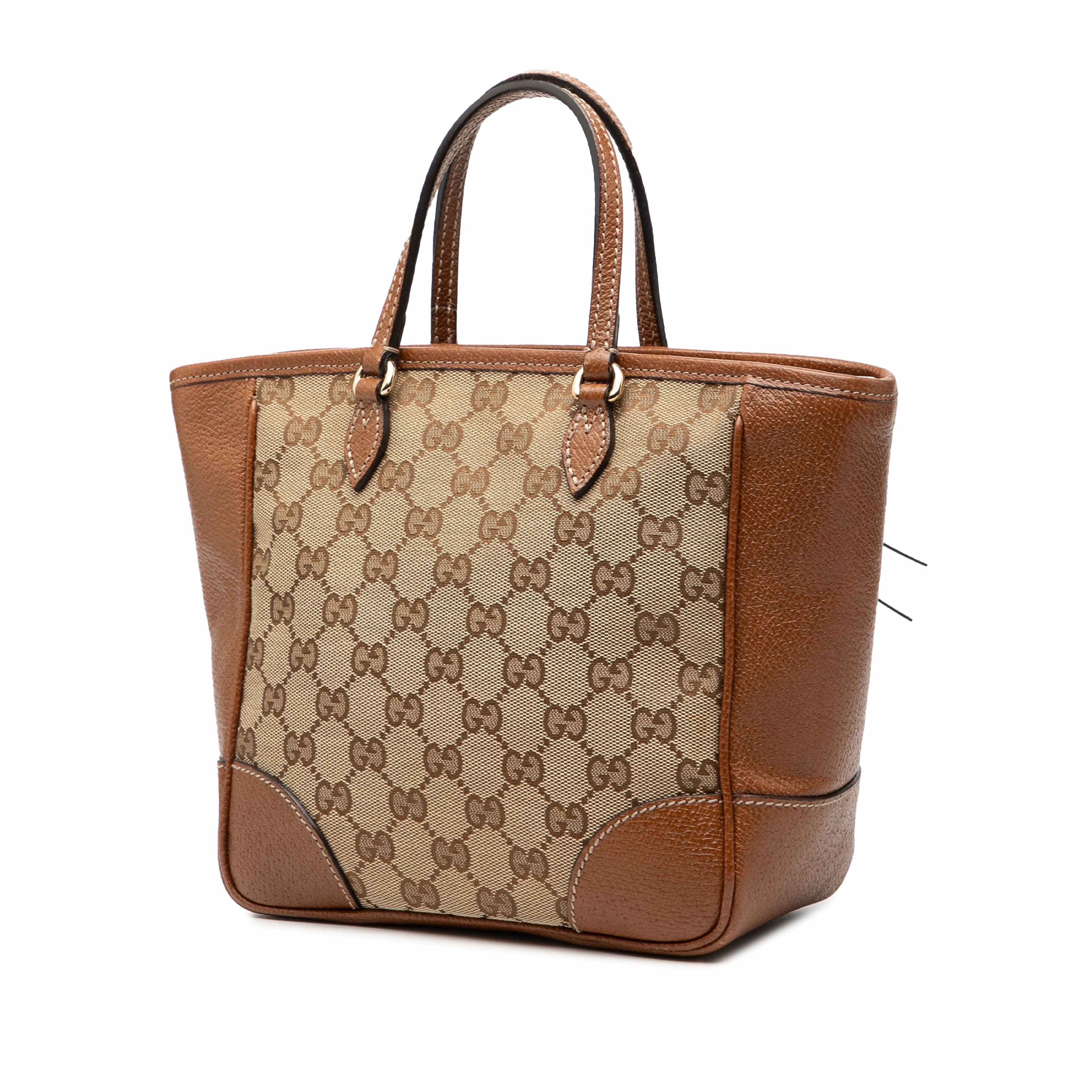 Gucci Small Gg Canvas Bree Satchel, från Luxclusif, i färgen beige. Klicka för att öppna bilden i stort format