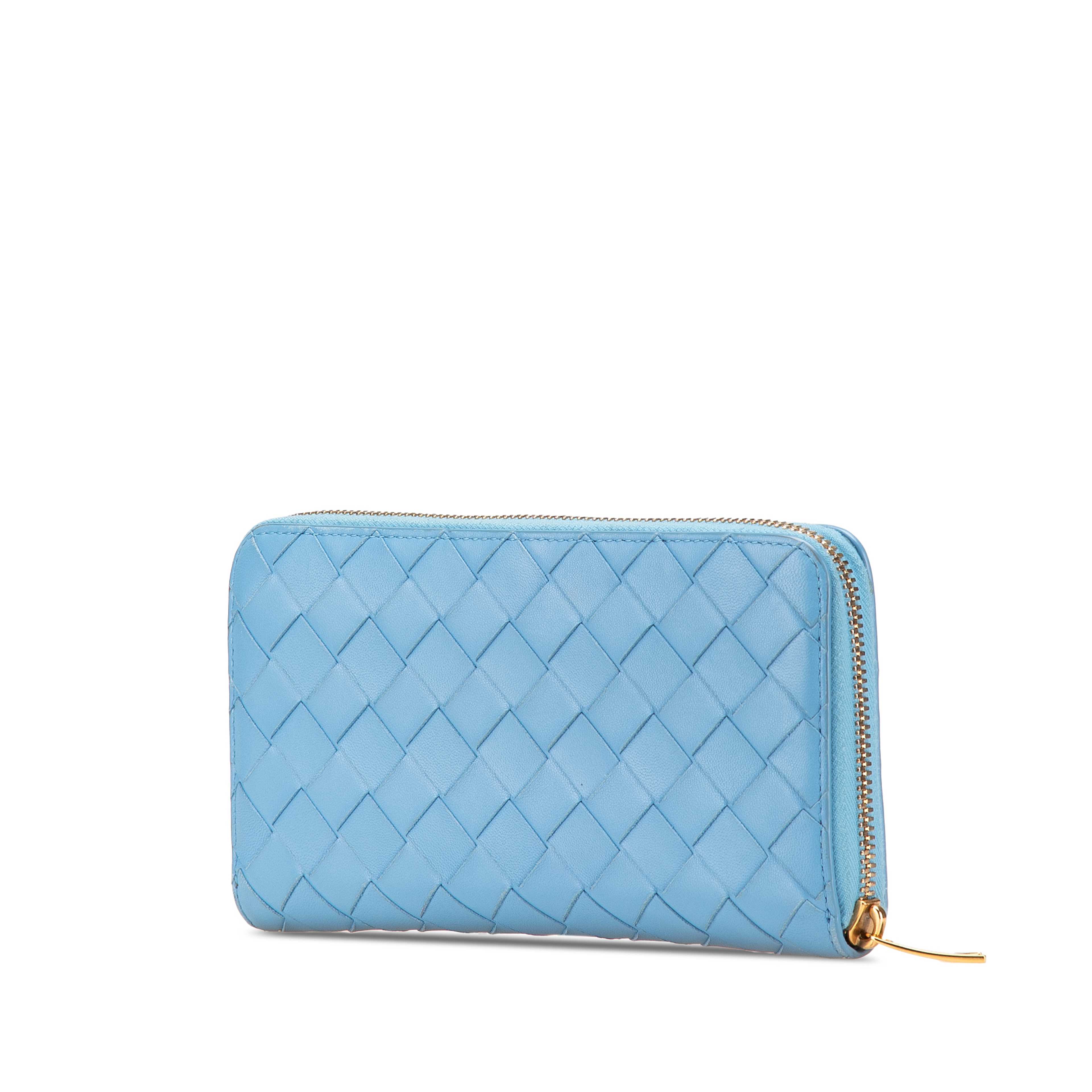 Bottega Veneta Nappa Intrecciato Zip Around Long Wallet