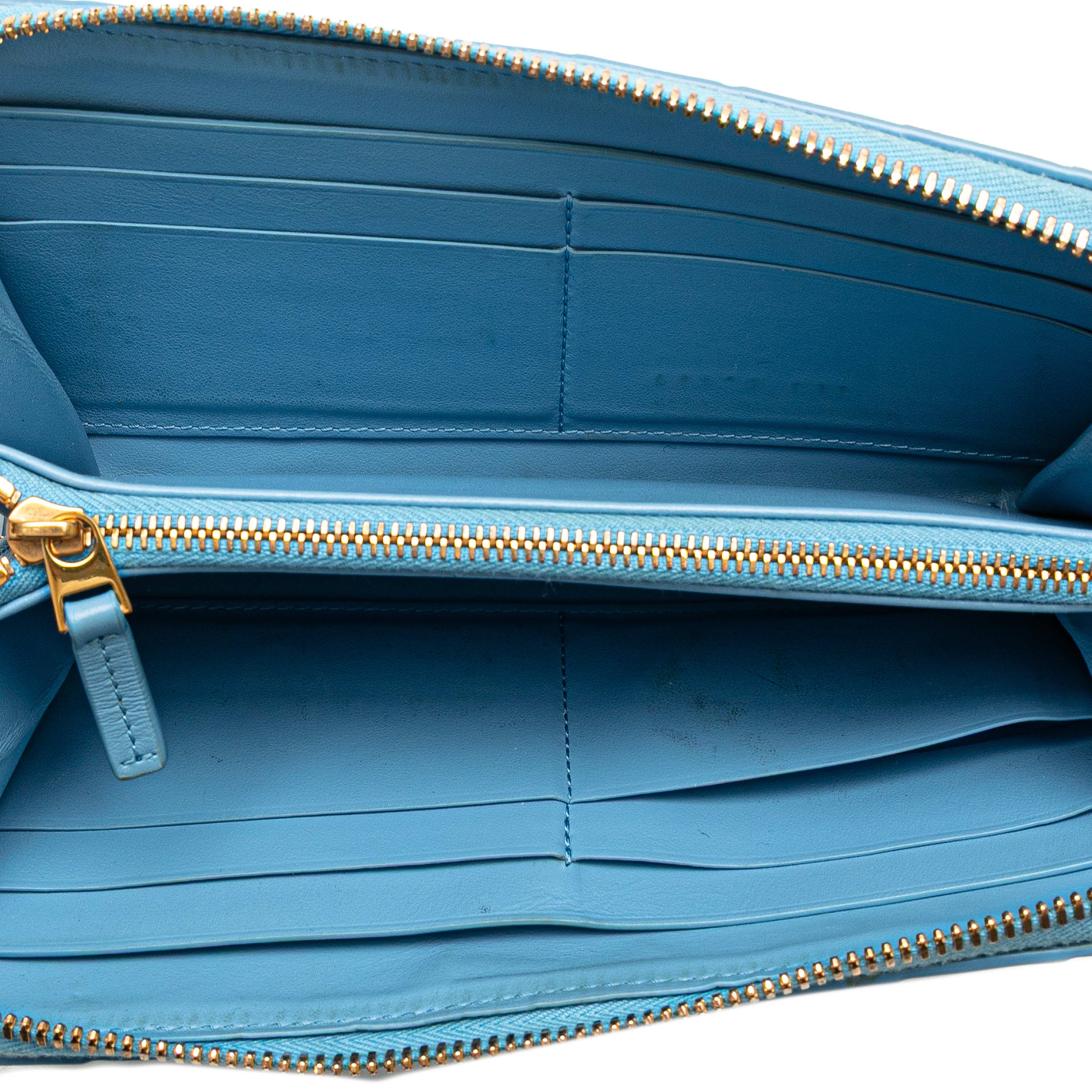 Bottega Veneta Nappa Intrecciato Zip Around Long Wallet