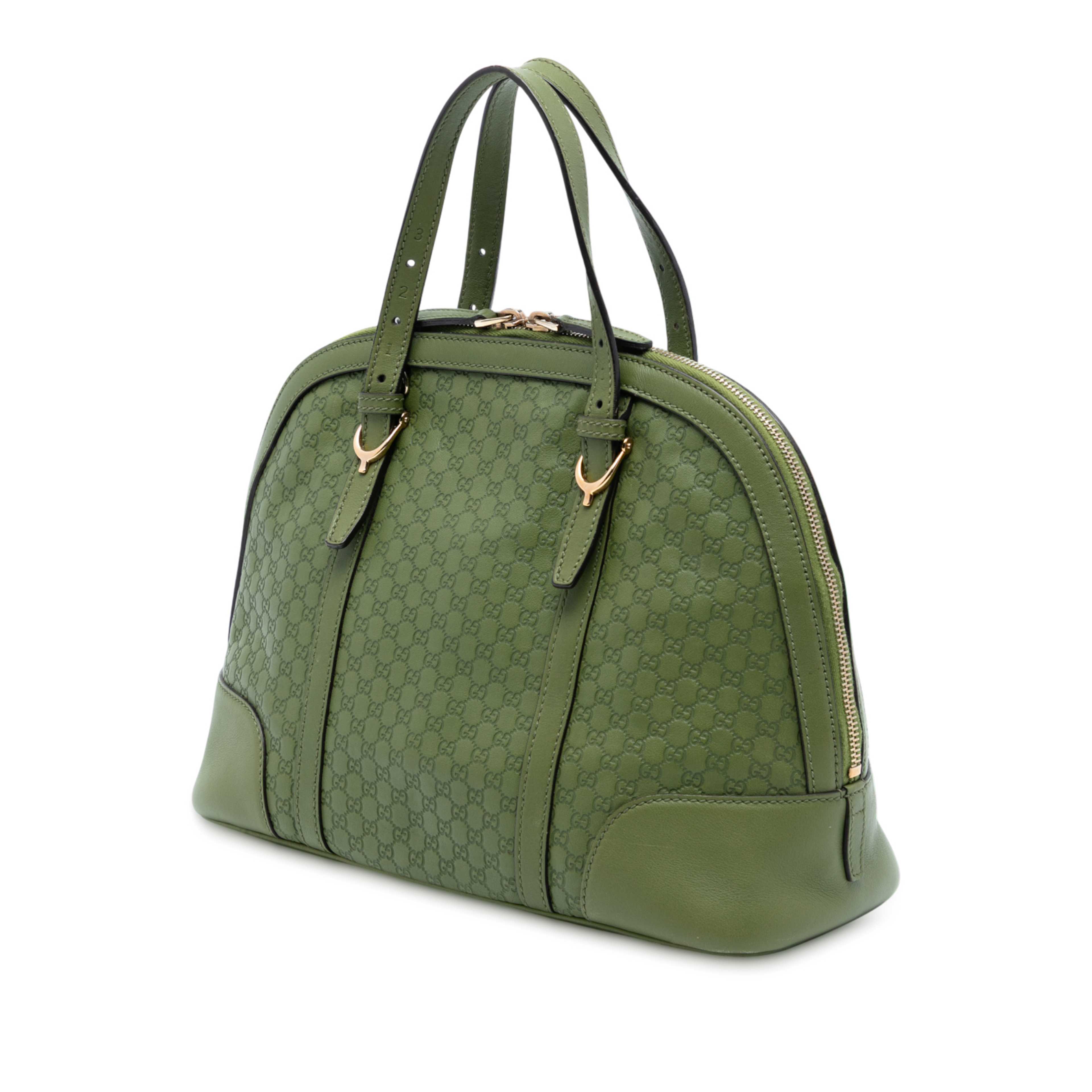 Gucci Small Microguccissima Nice Dome Satchel, från Luxclusif, i färgen grön. Klicka för att öppna bilden i stort format