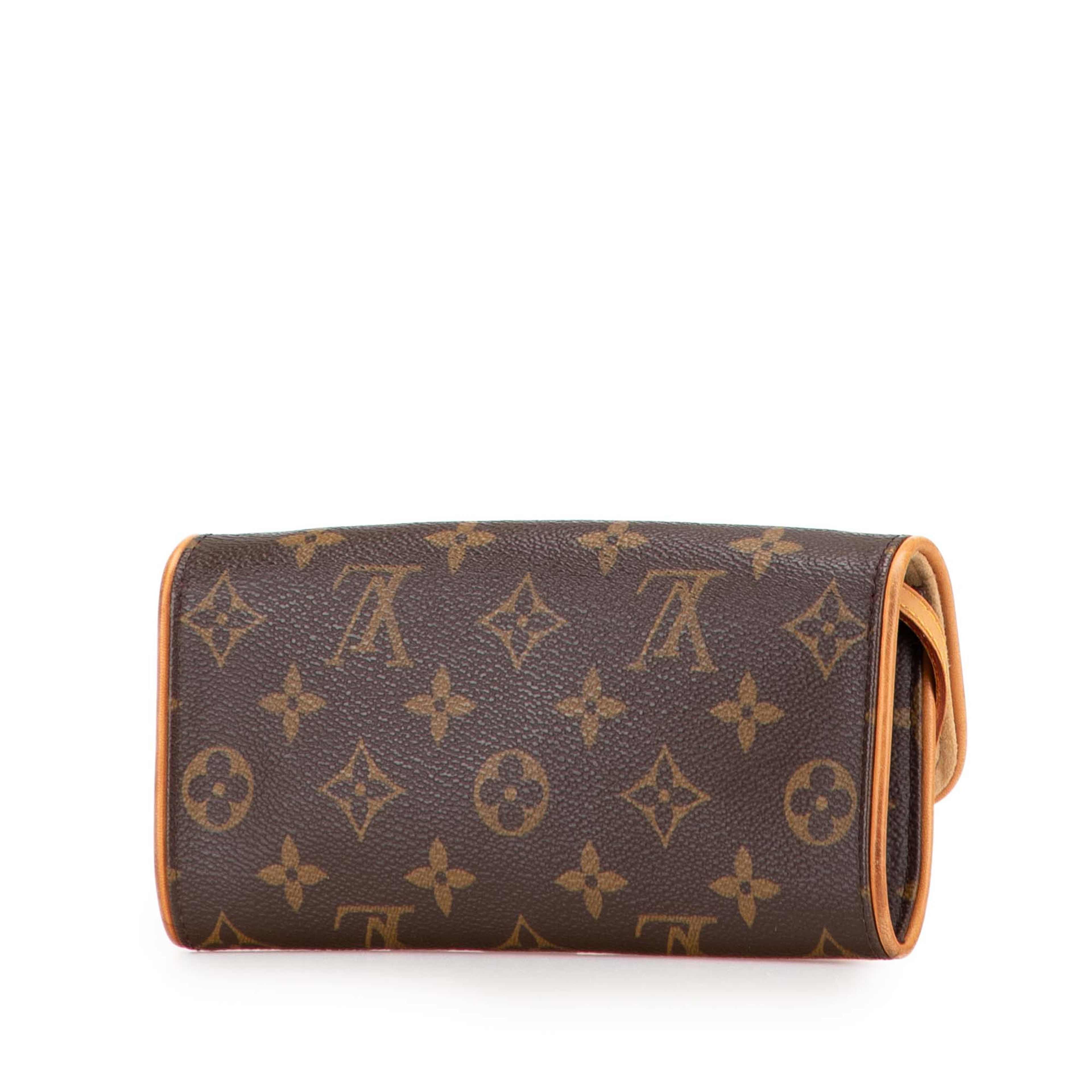 Louis Vuitton Monogram Pochette Twin Pm, från Luxclusif, i färgen brun. Klicka för att öppna bilden i stort format
