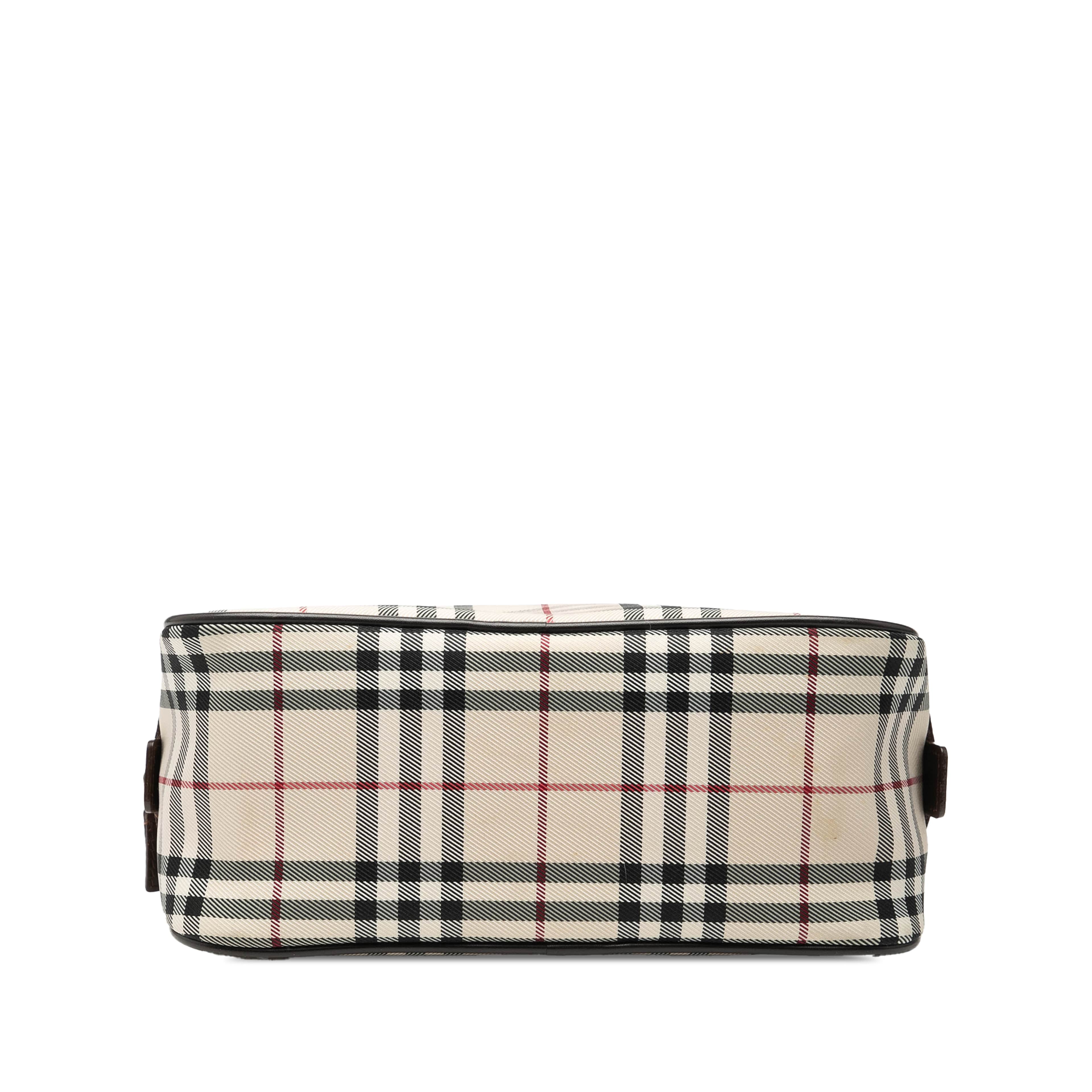 Burberry House Check Canvas Handbag, från Luxclusif, i färgen beige. Klicka för att öppna bilden i stort format