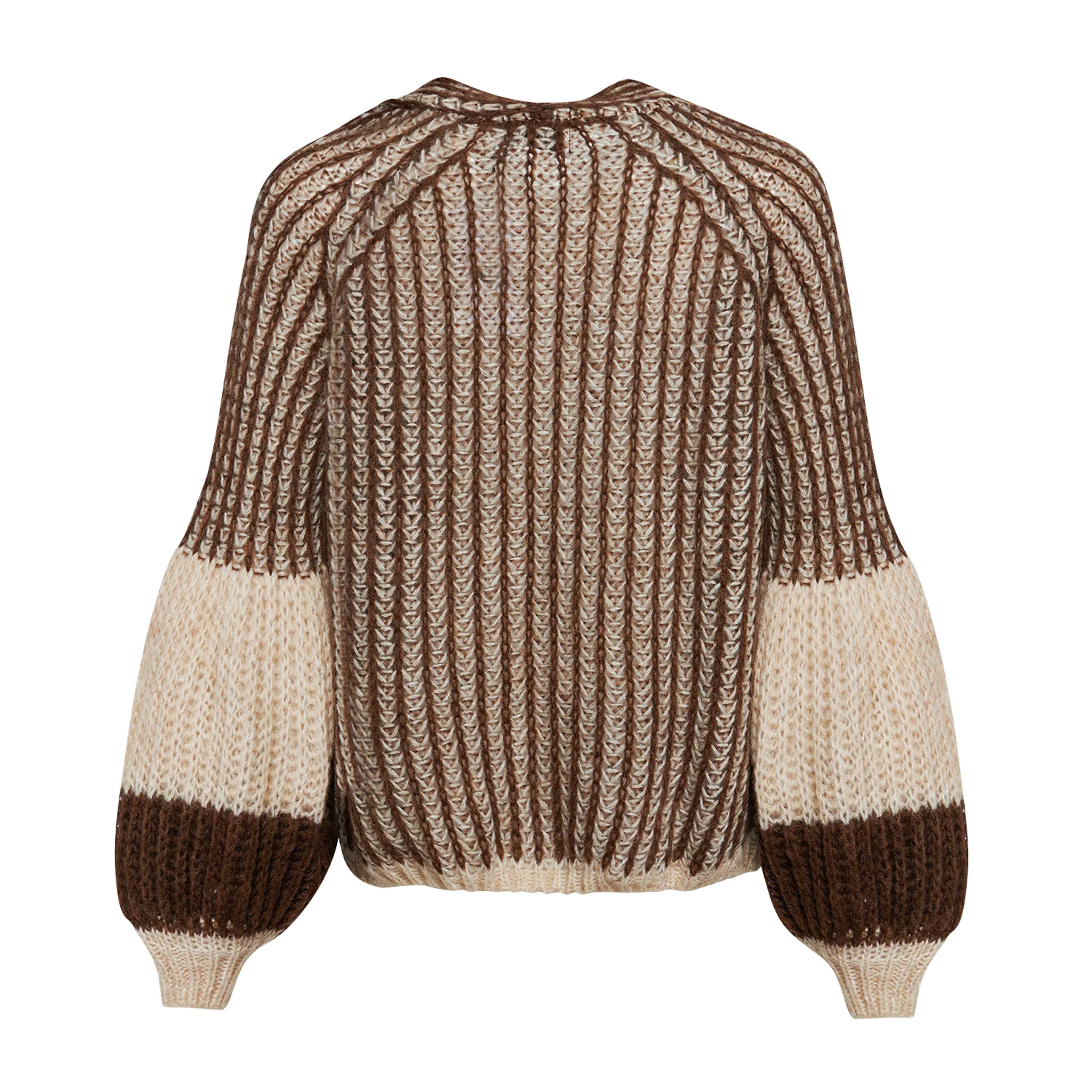 Liana Knit Cardigan - Beige/brown