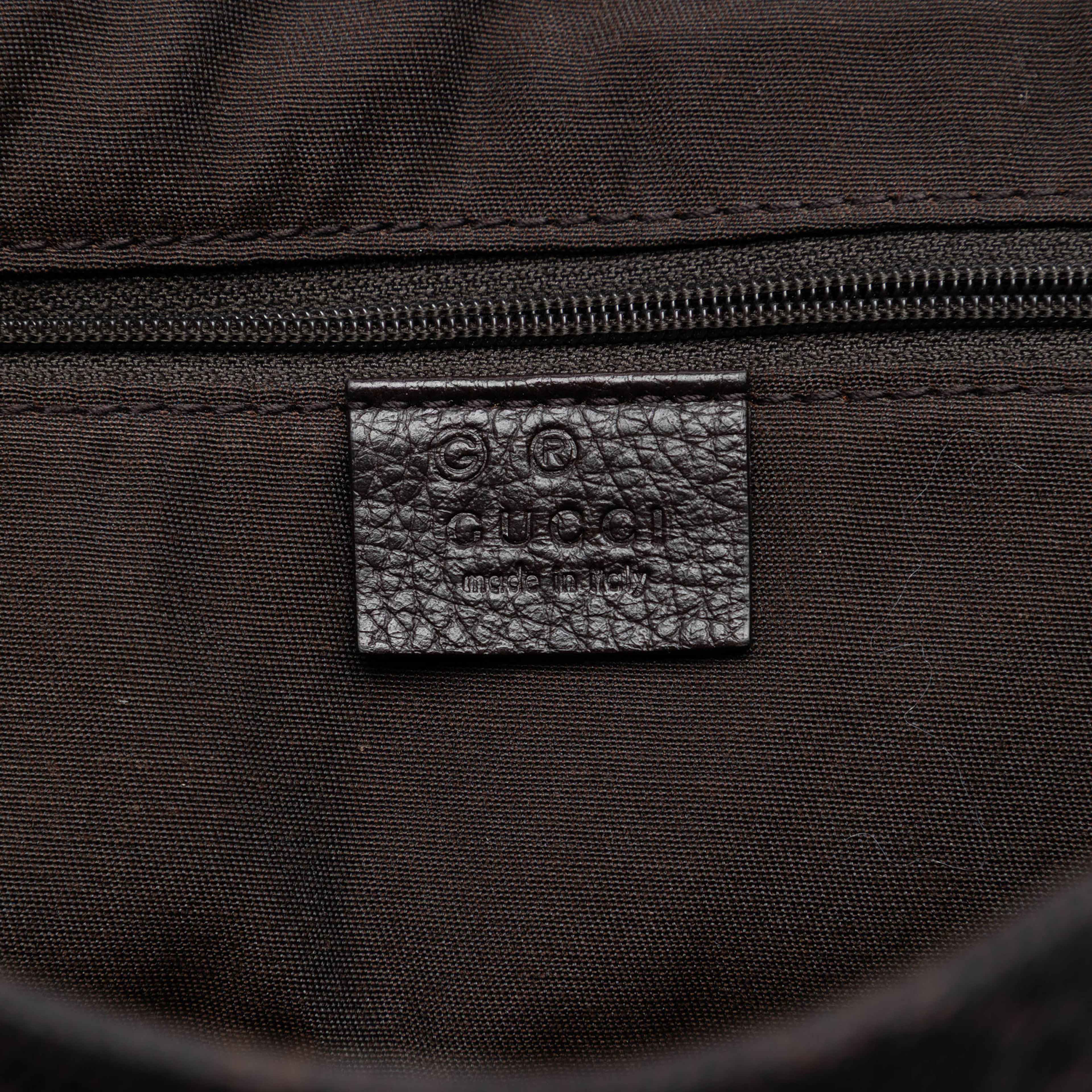 Gucci Gg Denim Messenger Bag, från Luxclusif, i färgen dark brown. Klicka för att öppna bilden i stort format